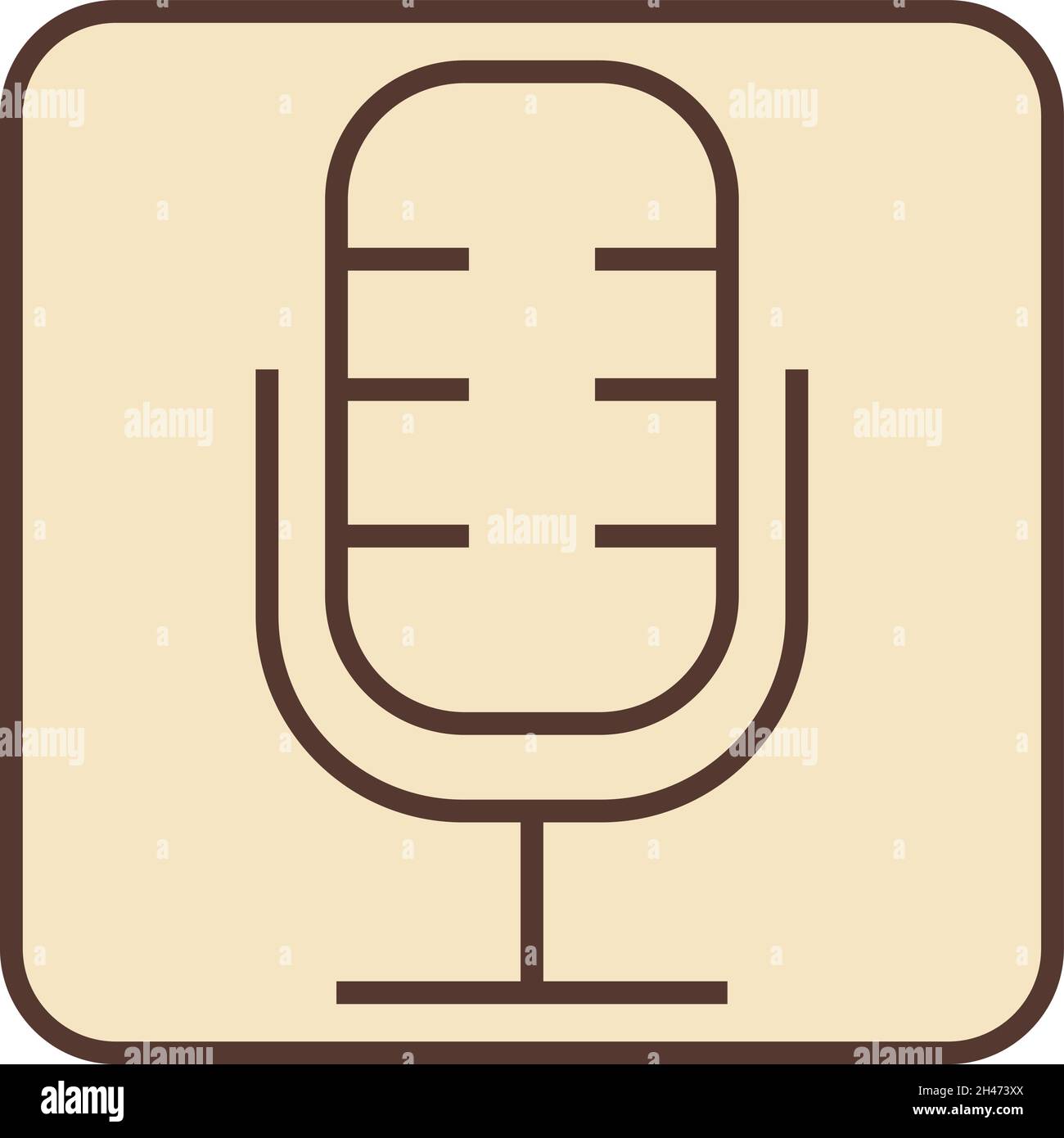 Microfono web, illustrazione, vettore, su sfondo bianco. Illustrazione Vettoriale