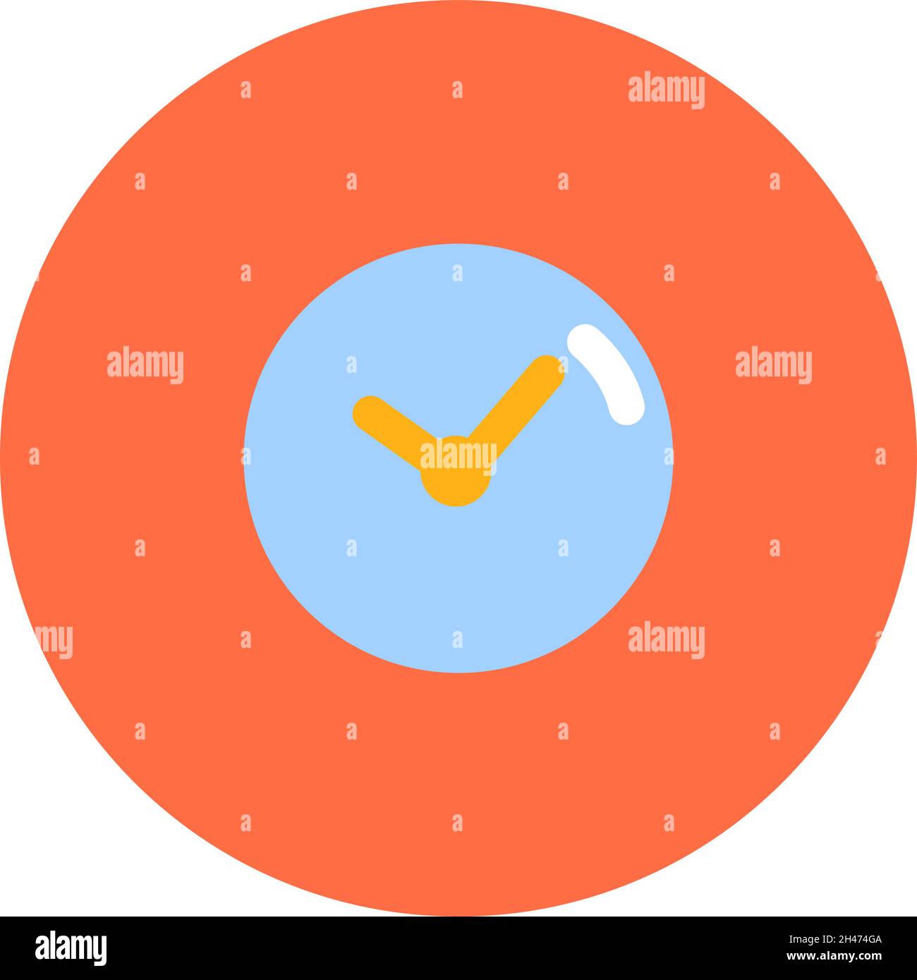 Orologio per le vacanze, illustrazione, vettore, su sfondo bianco. Illustrazione Vettoriale