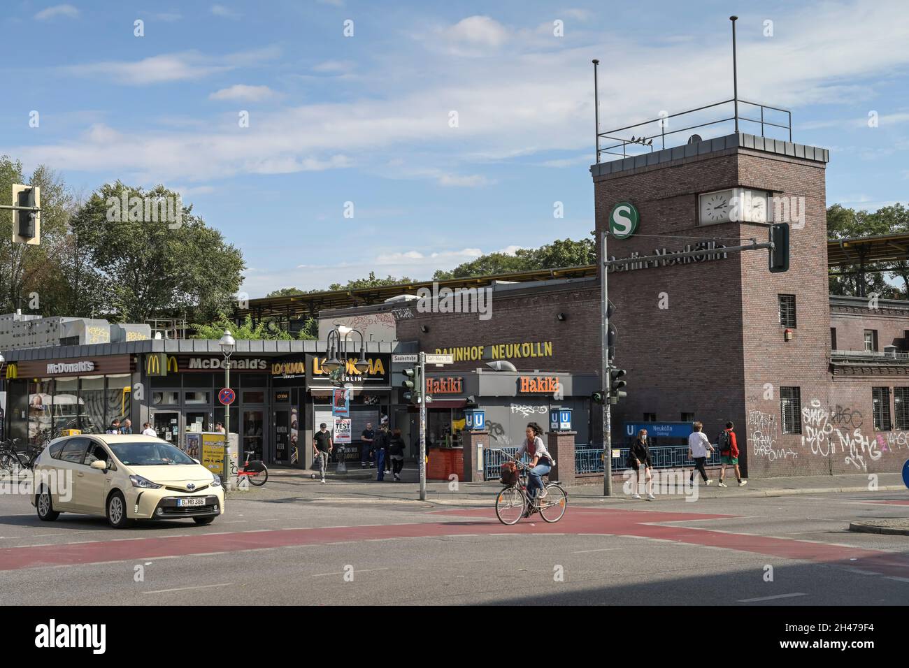 S-Bahnhof Neukölln, Karl-Marx-Straße, Neukölln, Berlino, Germania Foto Stock
