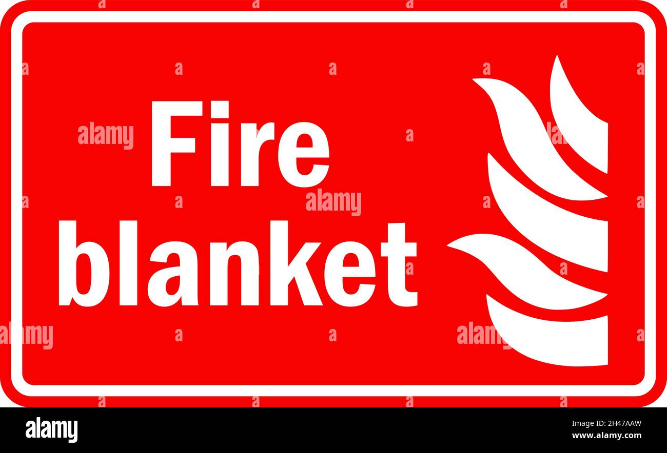 Segnale di uscita coperta antincendio. Bianco su sfondo rosso. Simboli e segnali di sicurezza. Illustrazione Vettoriale