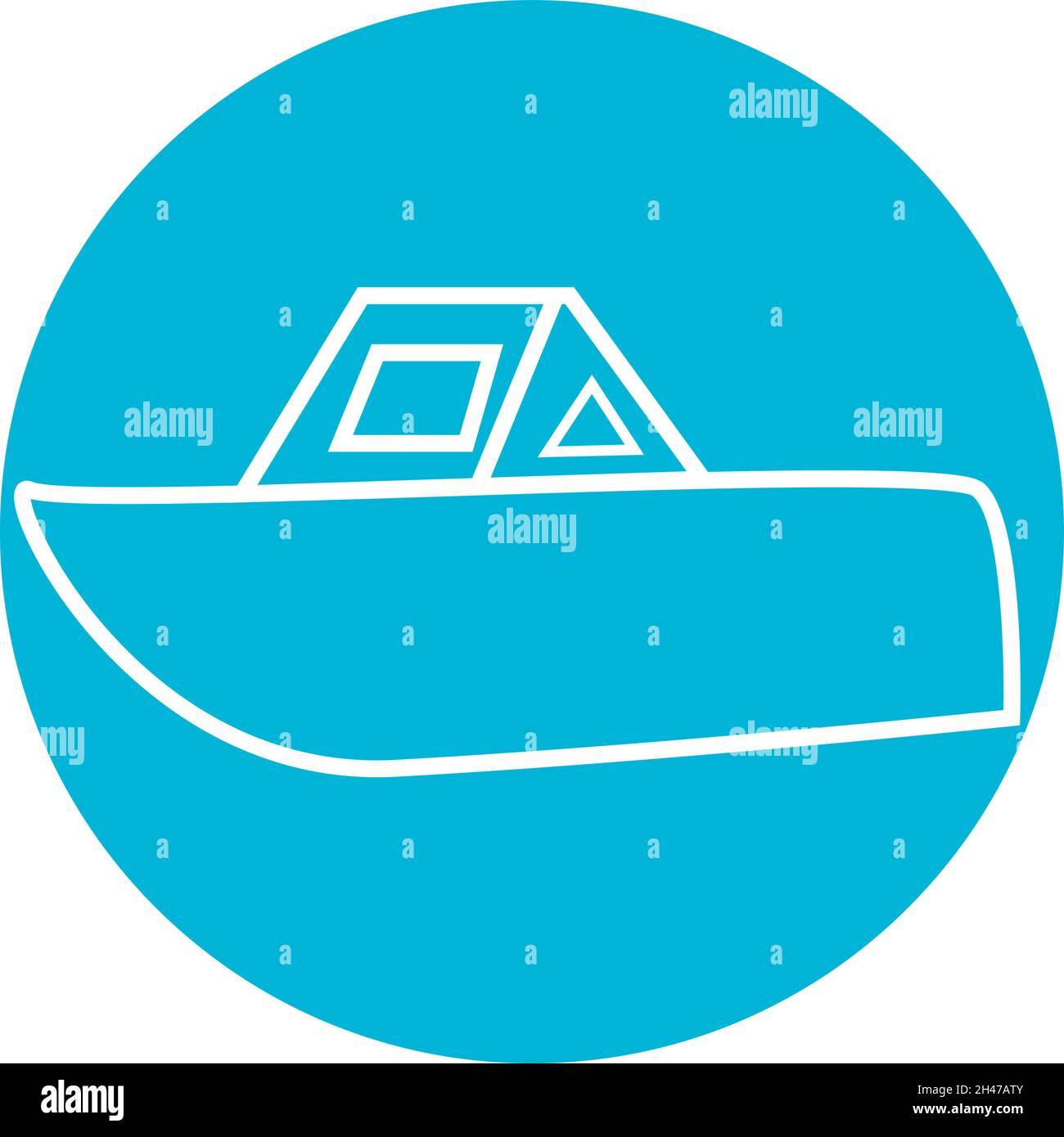 Nave marinaio, illustrazione, vettore, su sfondo bianco. Illustrazione Vettoriale