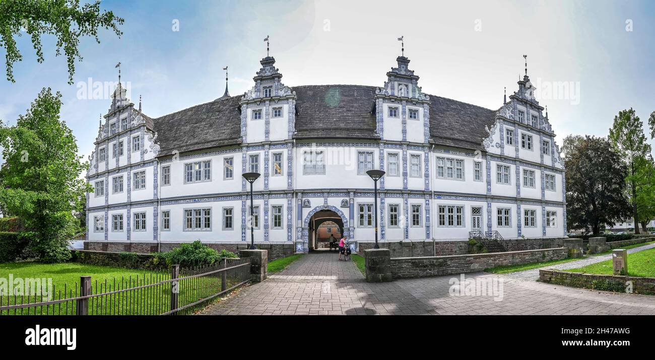 WestPortal, Haupteingang, Schloss Bevern, Niedersachsen, Germania Foto Stock