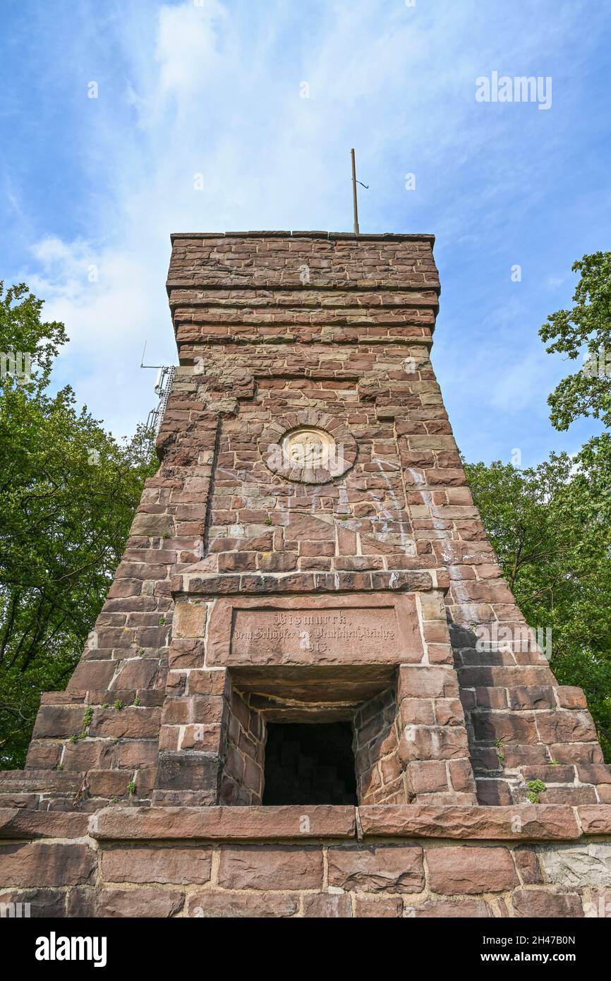 Bismarckturm auf dem Eckberg, Münchhausenstadt Bodenwerder, Niedersachsen, Deutschland Foto Stock