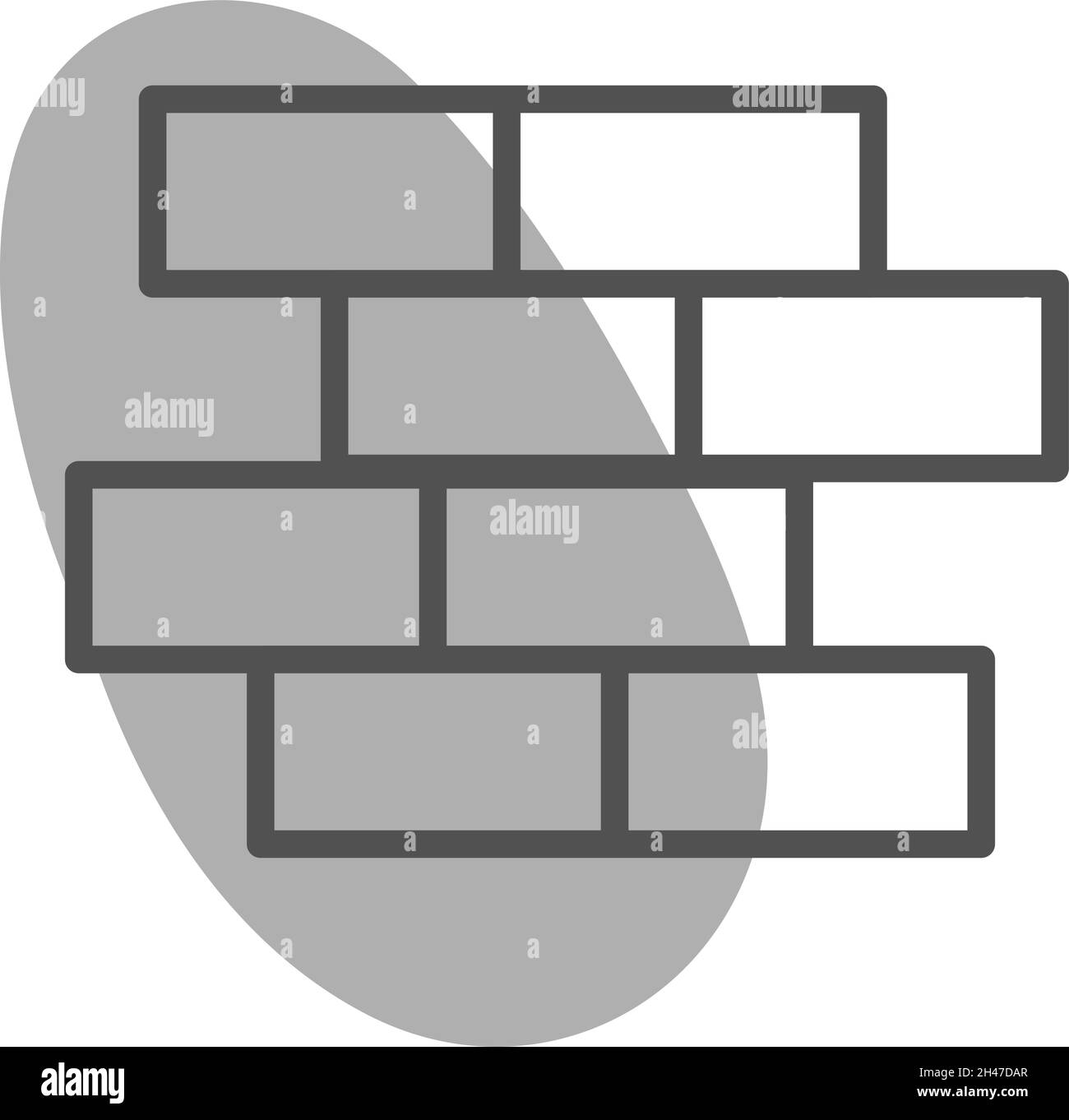 Edificio a muro, illustrazione, vettore, su sfondo bianco. Illustrazione Vettoriale