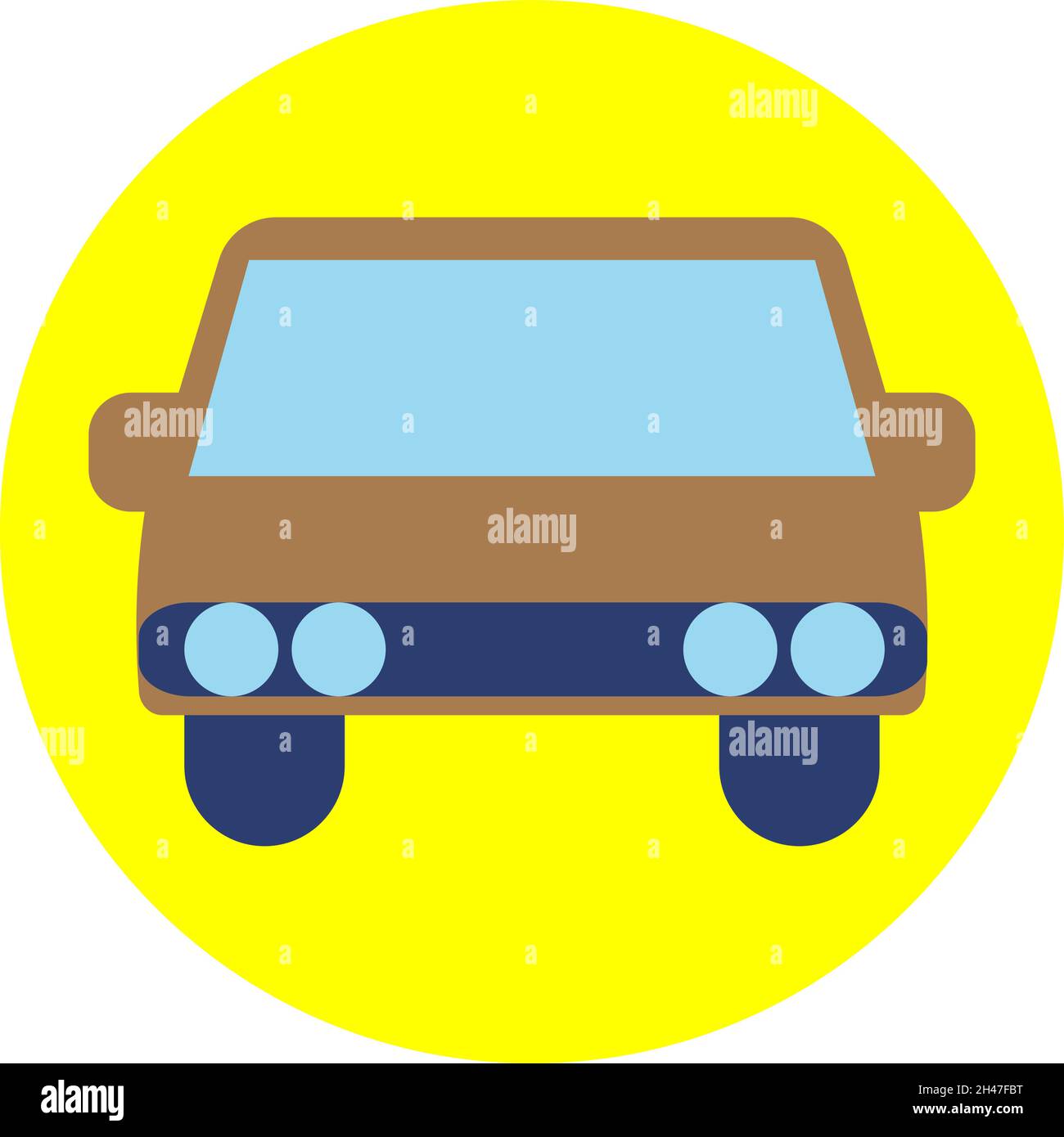 Auto vecchia marrone, illustrazione, vettore, su sfondo bianco. Illustrazione Vettoriale