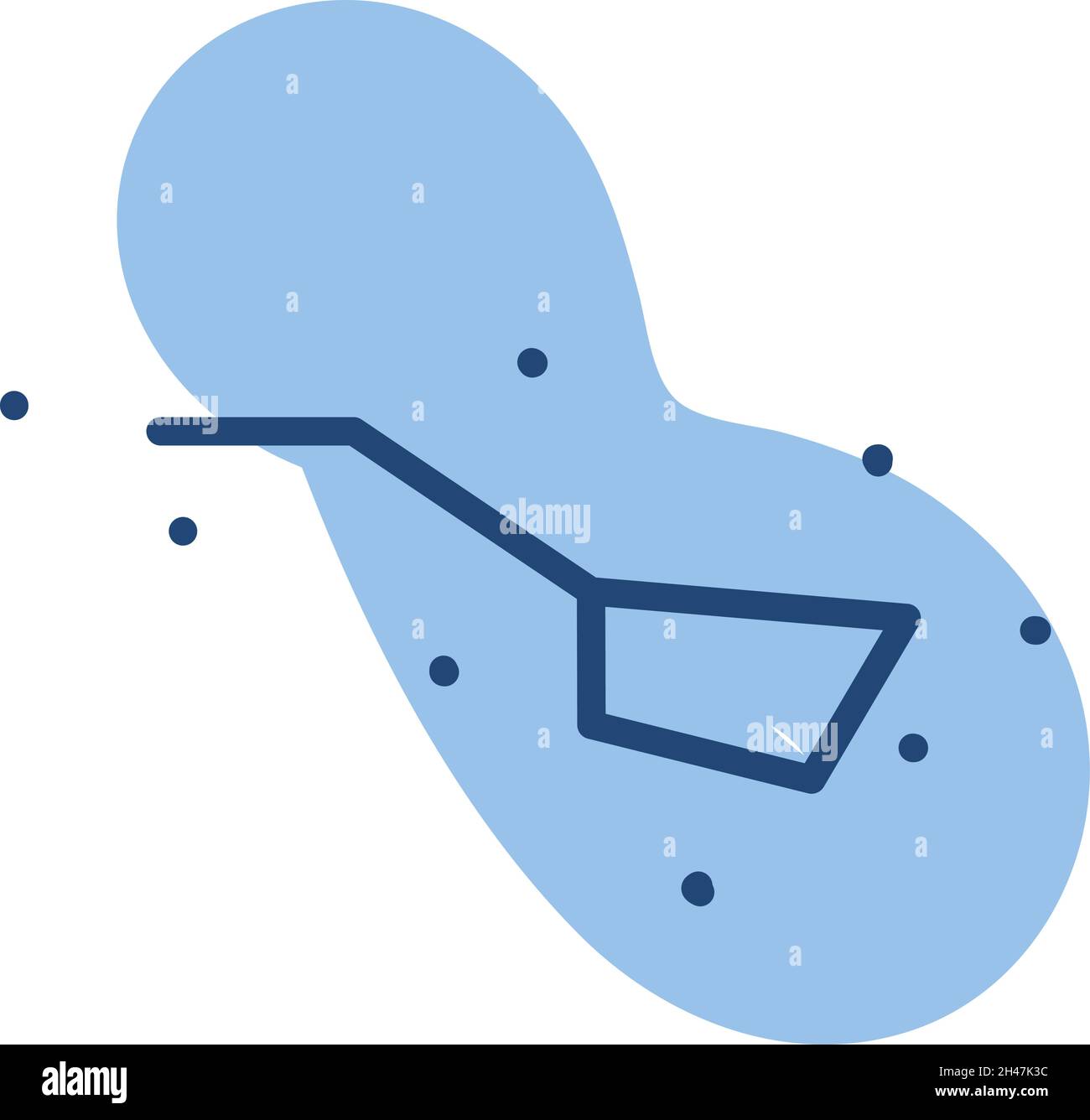 Costellazione a stella, illustrazione, vettore, su sfondo bianco. Illustrazione Vettoriale