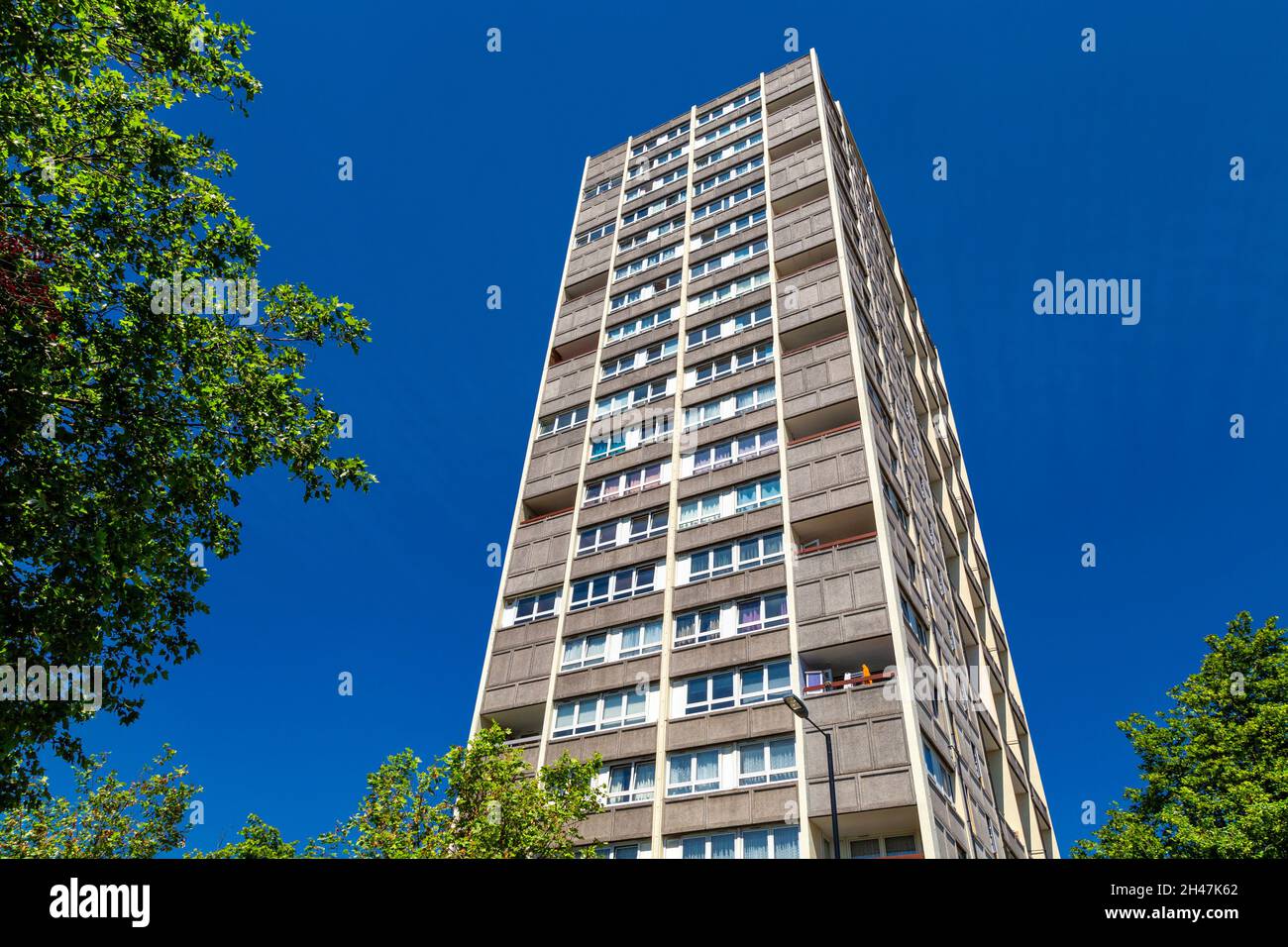 1960 consiglio torre blocco Gordon House a Ratcliff, Shadwell, Tower Hamlets, Londra, Regno Unito Foto Stock