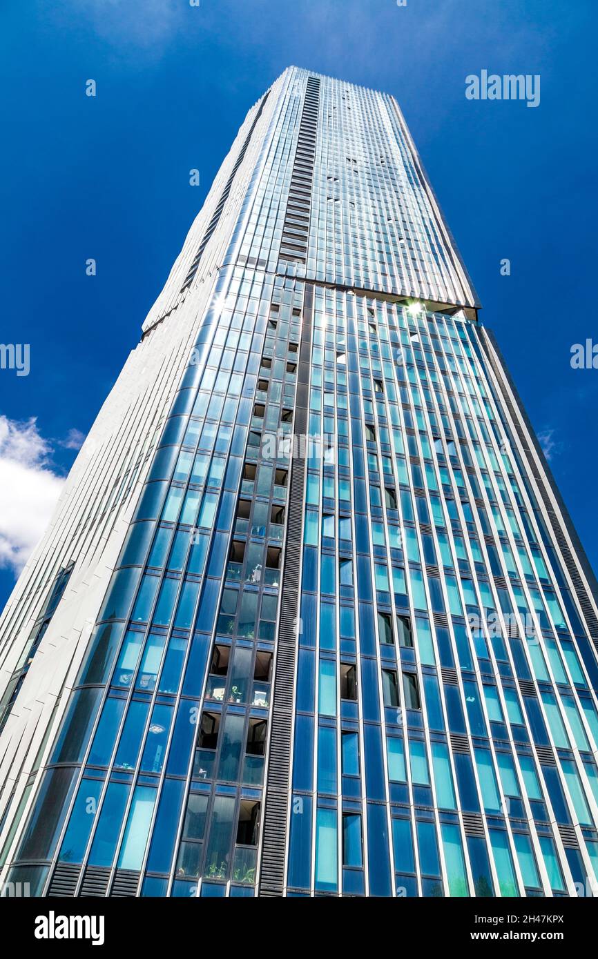 Il lussuoso grattacielo residenziale di Madison a South Quay, Canary Wharf, Londra, Regno Unito Foto Stock