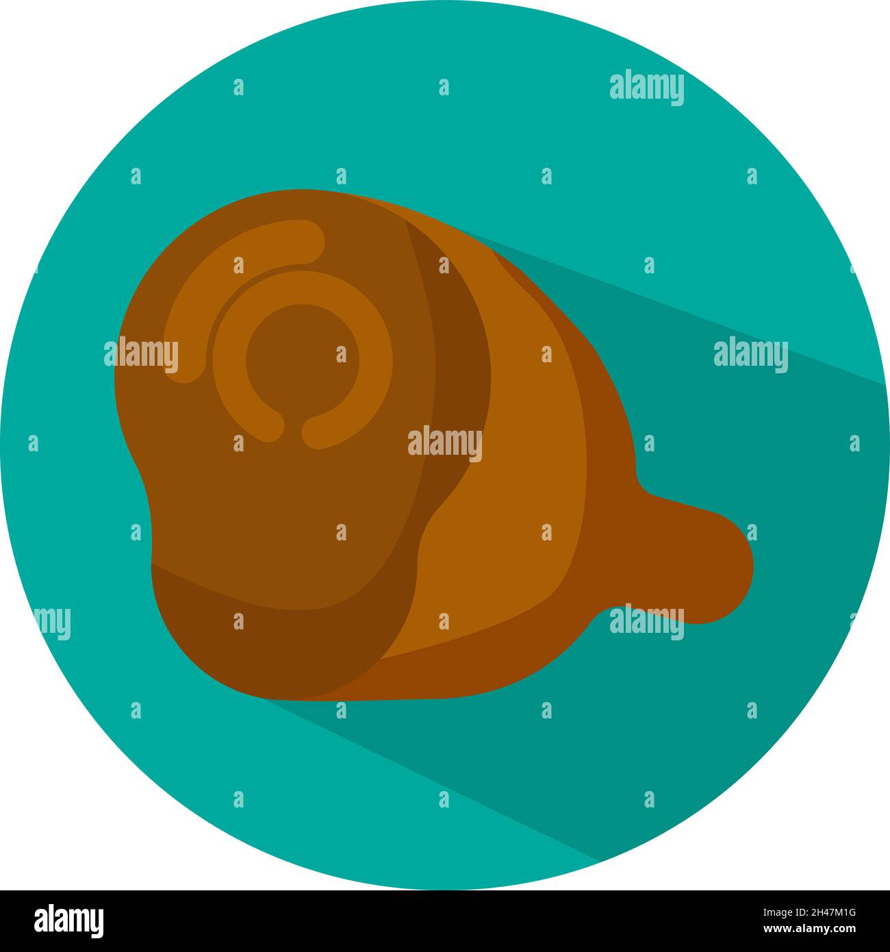 Maiale arrosto, illustrazione, vettore, su sfondo bianco. Illustrazione Vettoriale