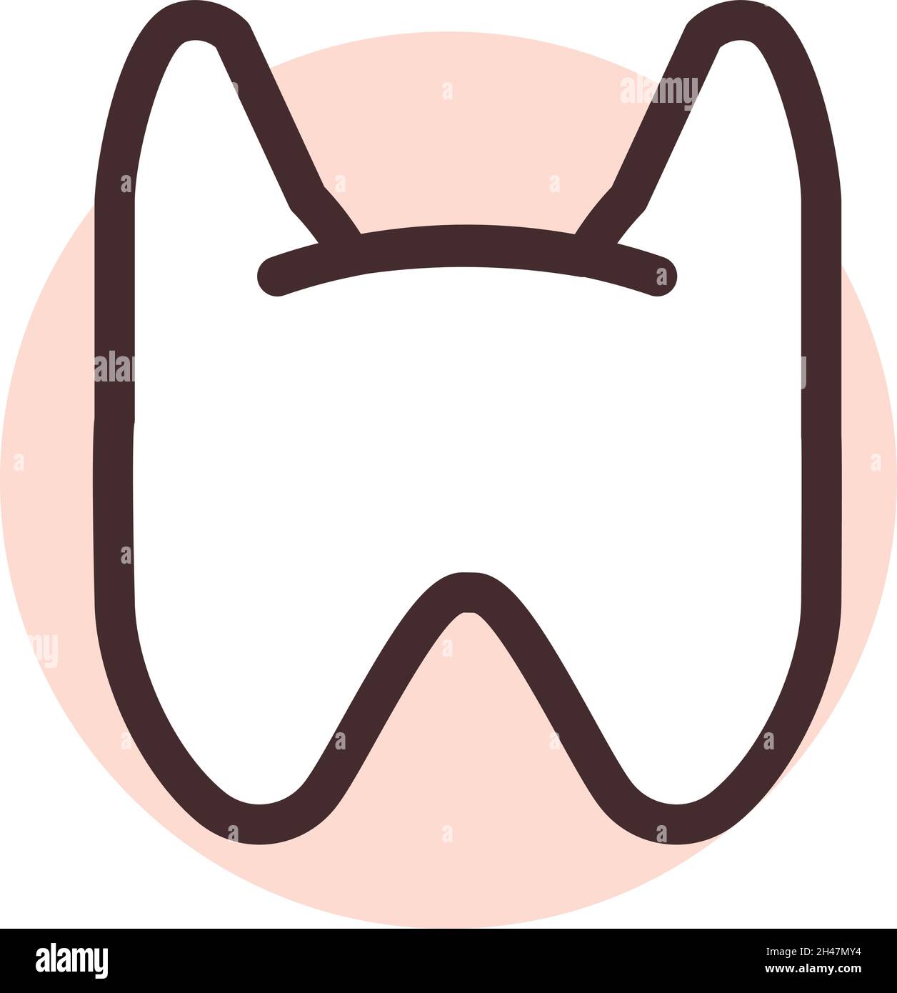 Tiroide umana, illustrazione, vettore, su sfondo bianco. Illustrazione Vettoriale