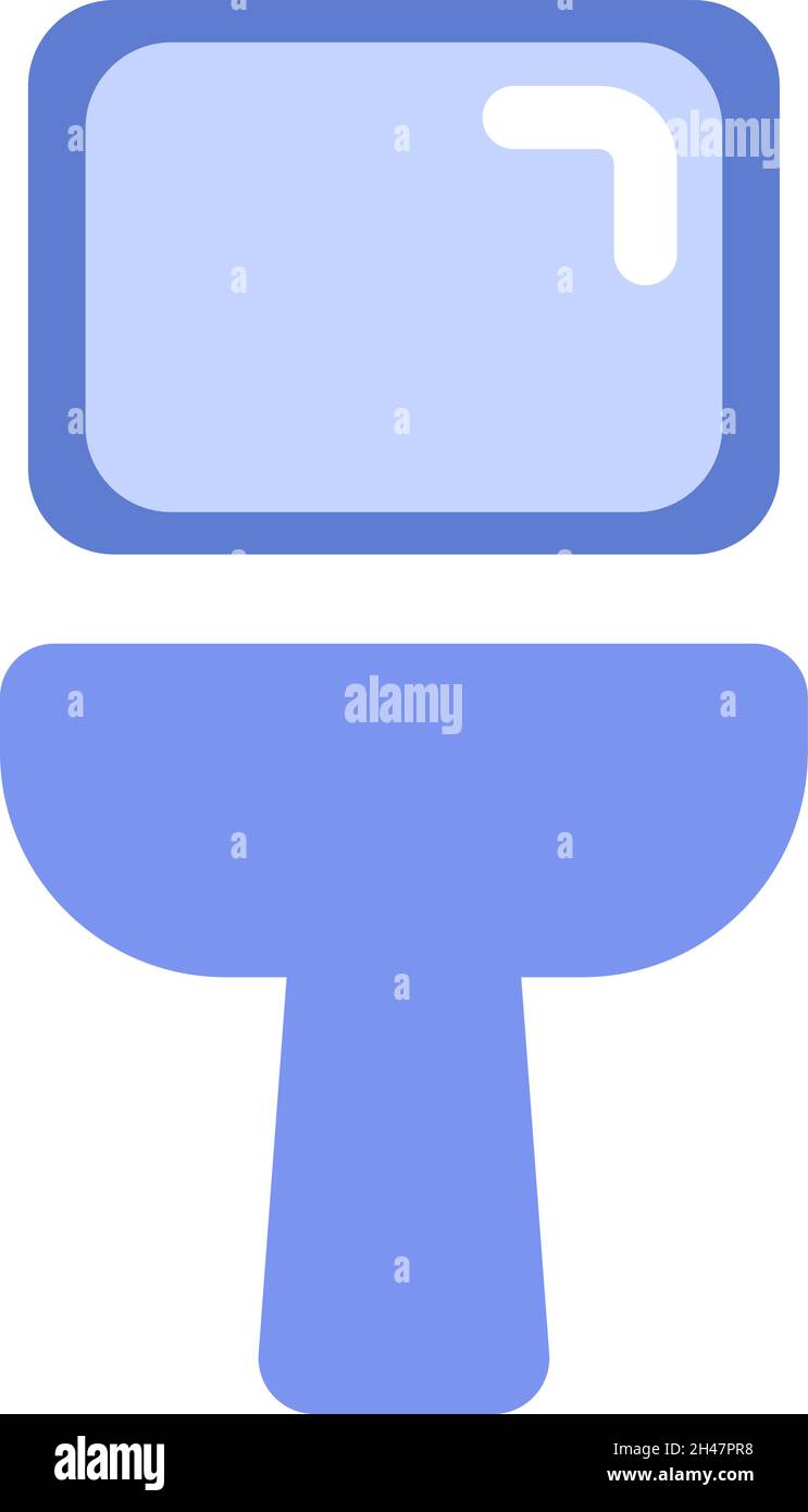Lavabo, illustrazione, vettore, su sfondo bianco. Illustrazione Vettoriale