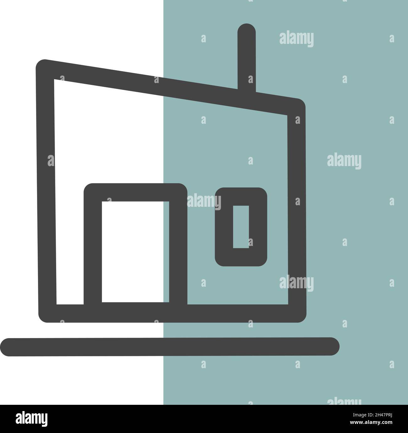 Capo cod casa, illustrazione, vettore, su sfondo bianco. Illustrazione Vettoriale