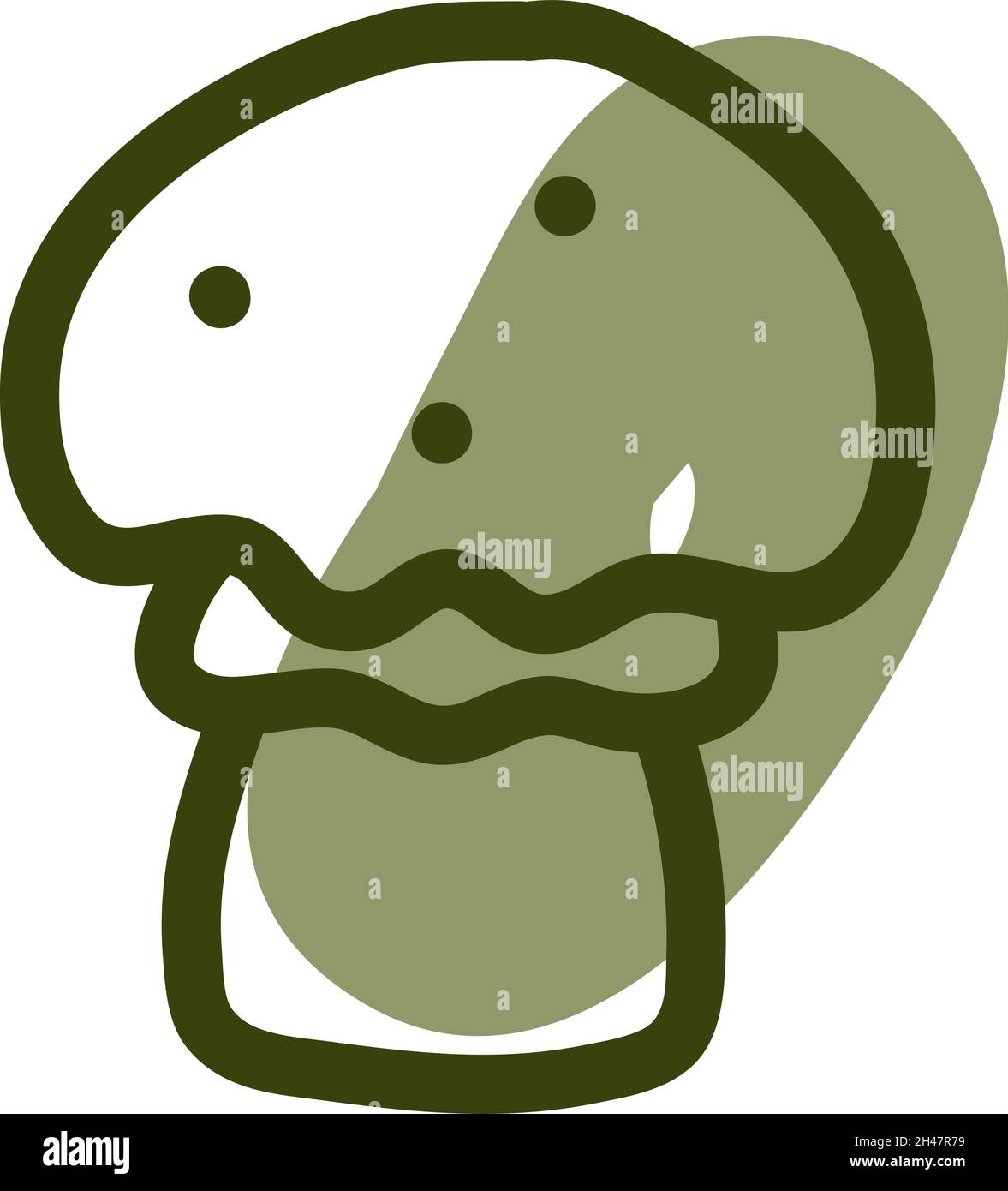 Funghi da giardino, illustrazione, vettore, su sfondo bianco. Illustrazione Vettoriale