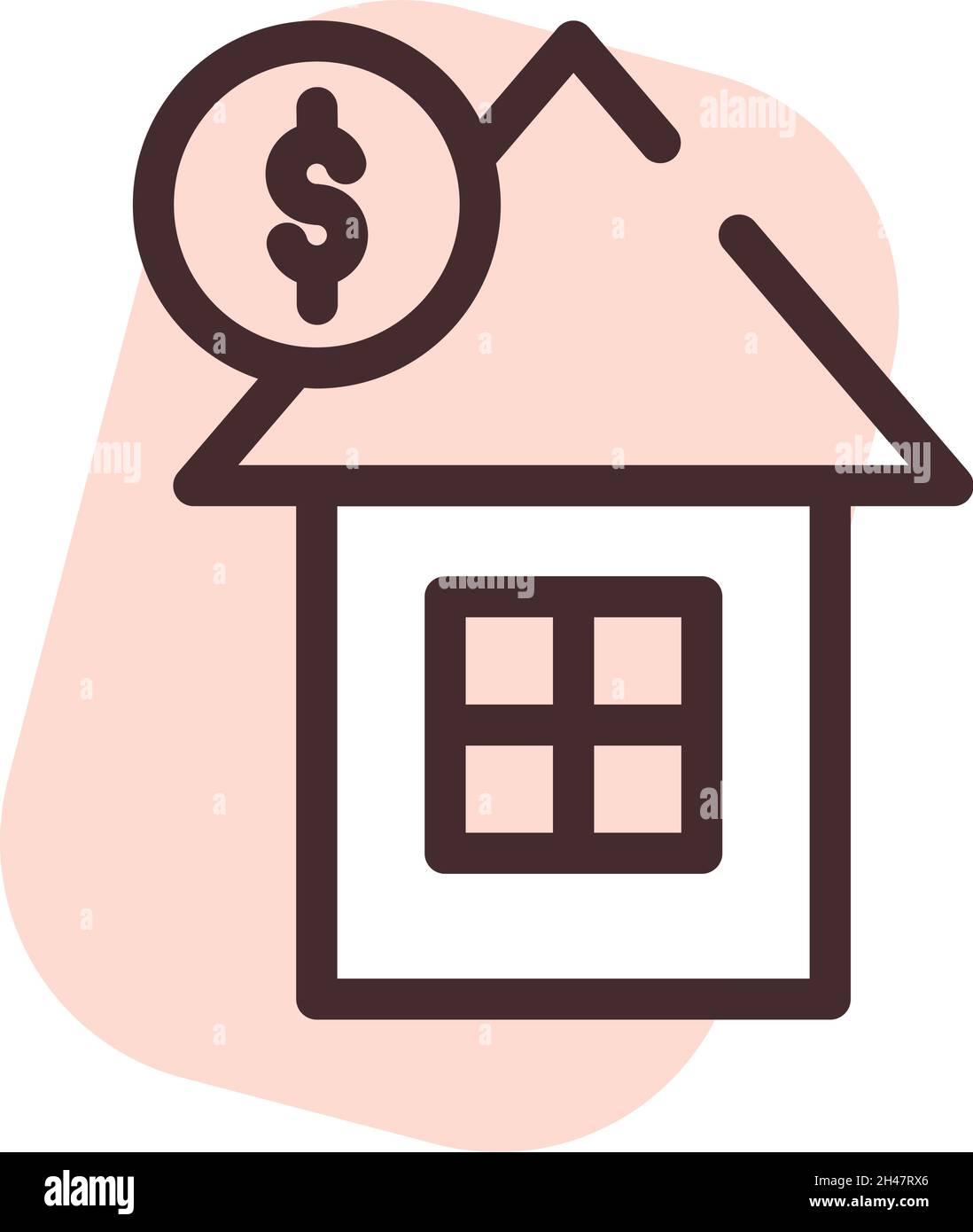 Trasferimenti ipotecari, illustrazione, vettore, su sfondo bianco. Illustrazione Vettoriale