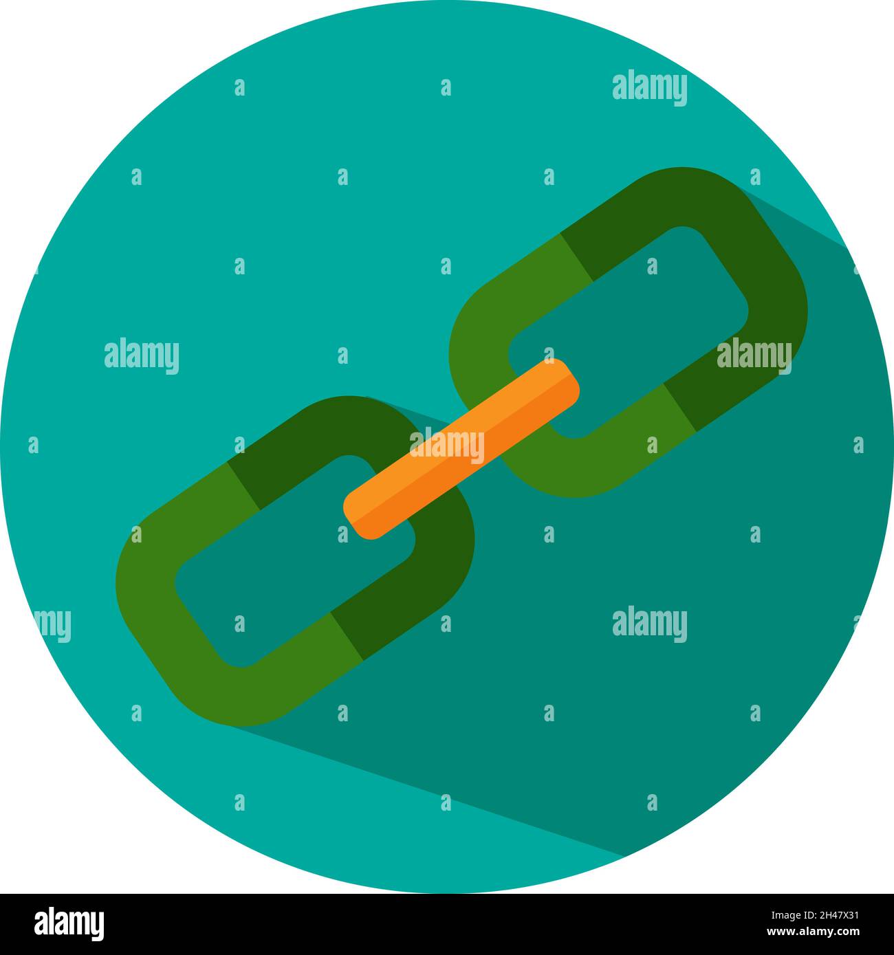 Ottieni link, illustrazione, vettore, su sfondo bianco. Illustrazione Vettoriale