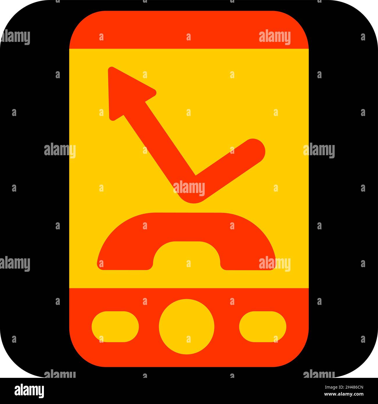 Chiamata persa, illustrazione, vettore, su sfondo bianco. Illustrazione Vettoriale