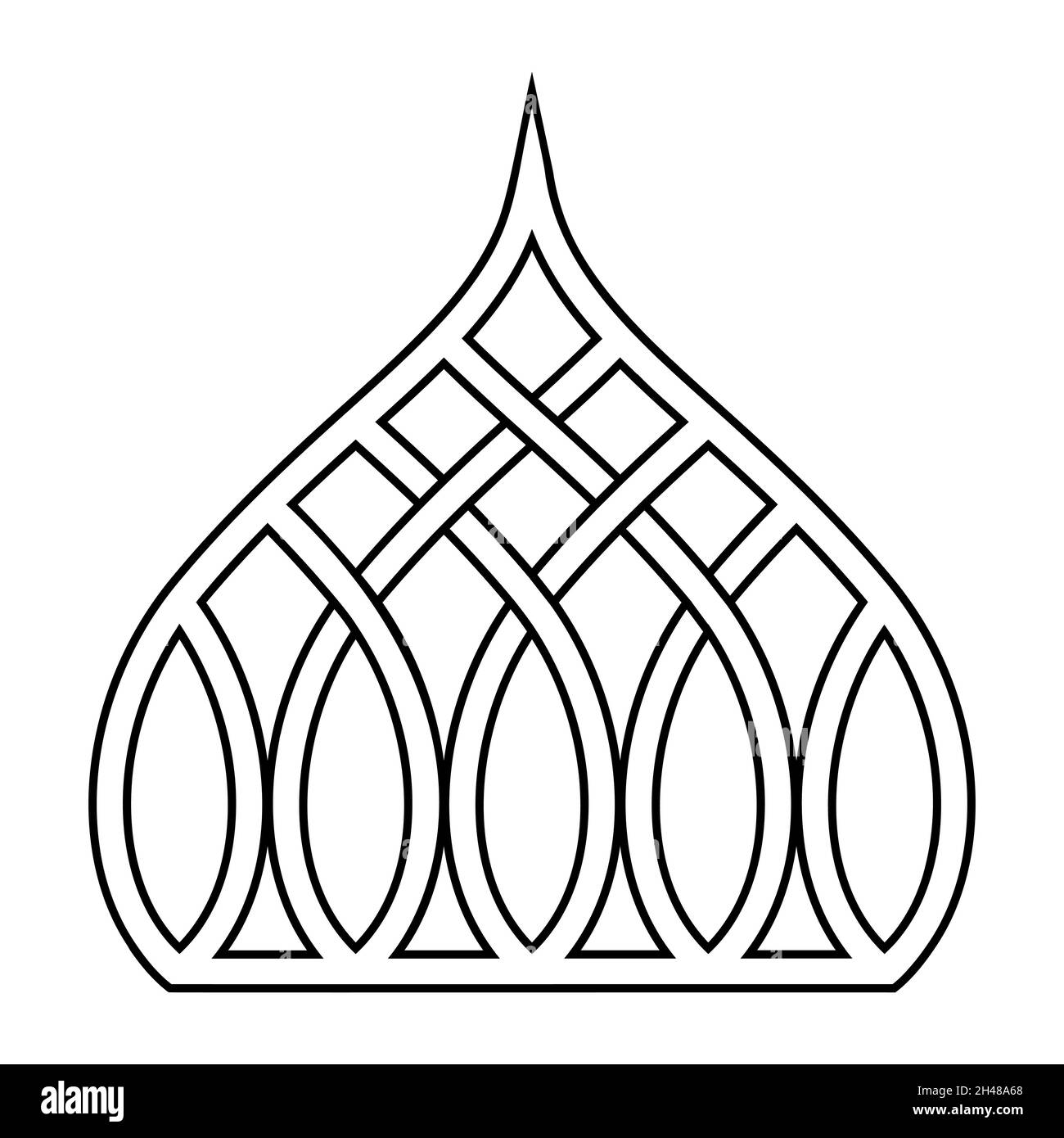 Arabo moschea cupola islamica, logo arabo resort chic cupola appartamenti illustrazione stock Illustrazione Vettoriale