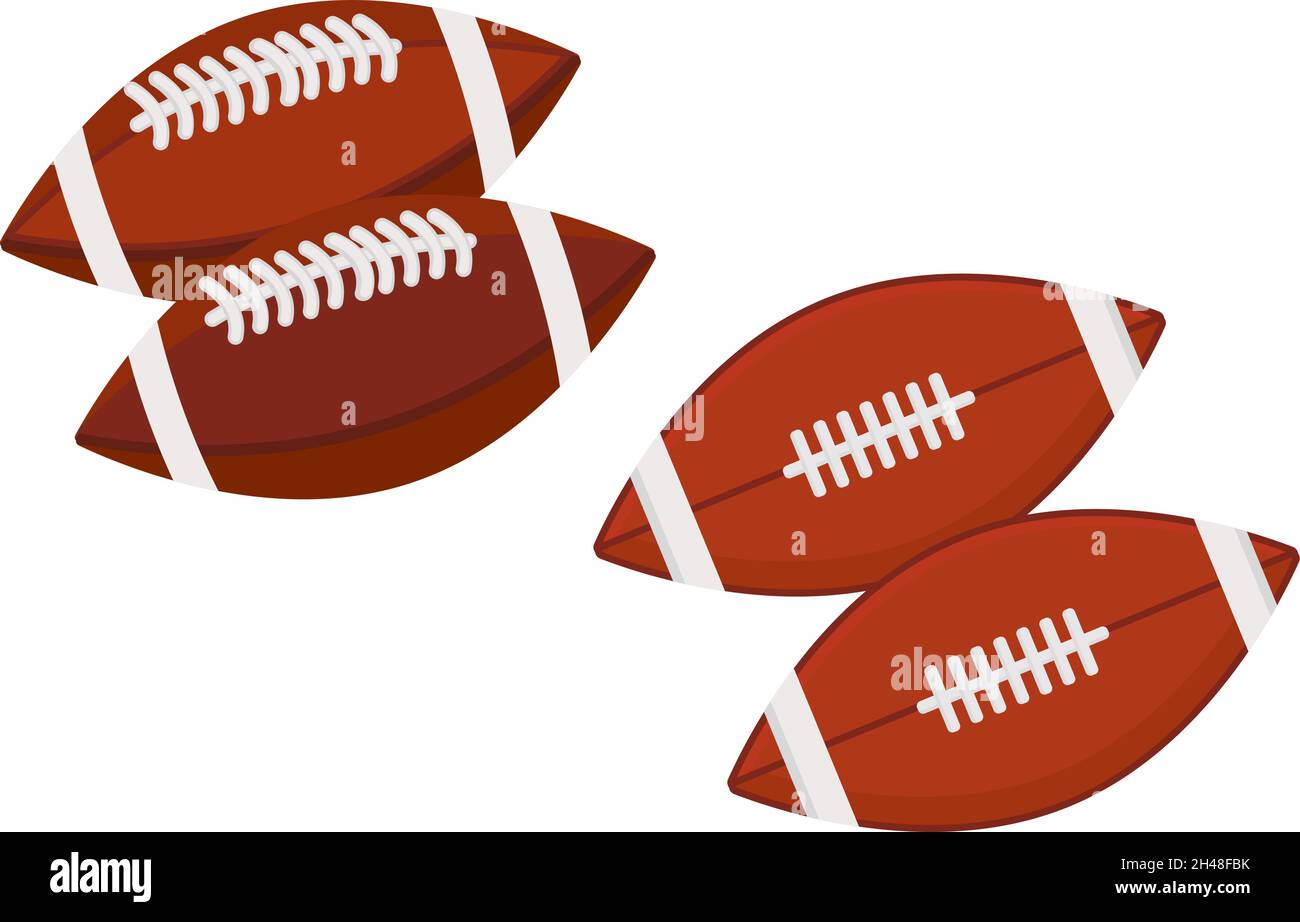 Football americano, illustrazione, vettore su sfondo bianco. Illustrazione Vettoriale