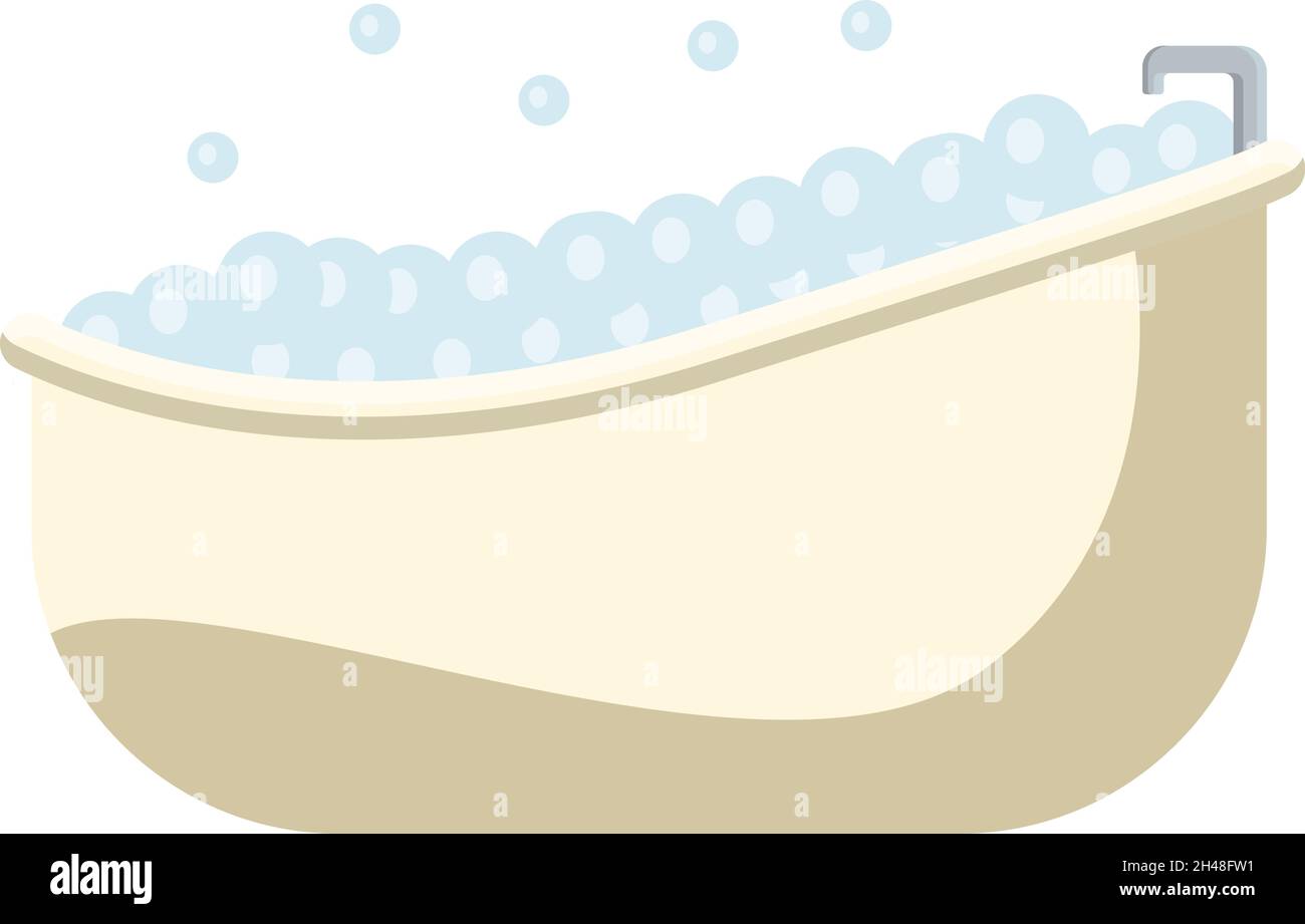 Vasca da bagno, illustrazione, vettore su sfondo bianco. Illustrazione Vettoriale
