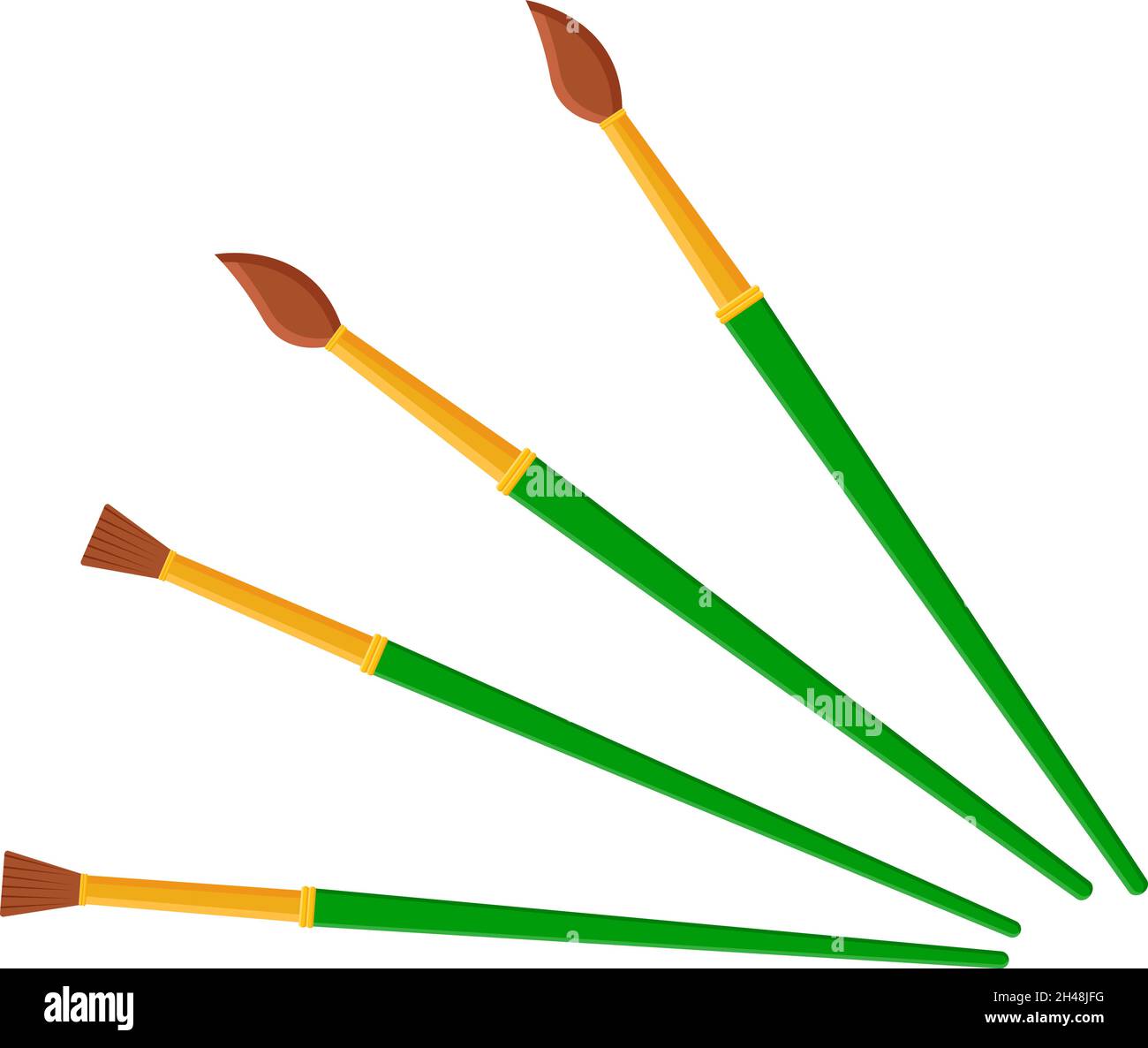 Disegno pennello, illustrazione, vettore su sfondo bianco. Illustrazione Vettoriale