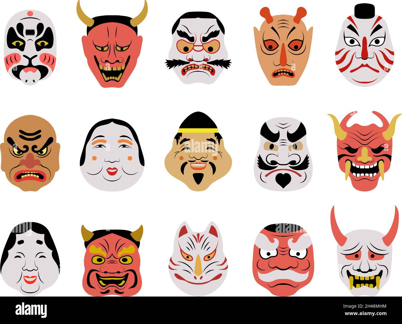 Kabuki mask immagini e fotografie stock ad alta risoluzione - Alamy