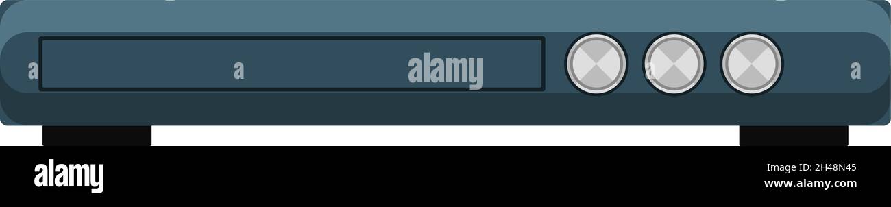 Lettore DVD, illustrazione, vettore su sfondo bianco. Illustrazione Vettoriale