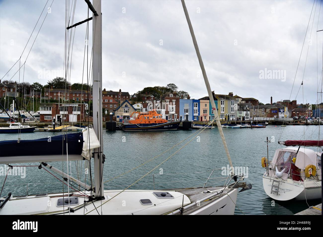 Weymouth una cittadina balneare sulla costa del canale inglese, Inghilterra, il terzo insediamento più grande nel Dorset. Foto scattate nel mese di ottobre 2021 Foto Stock