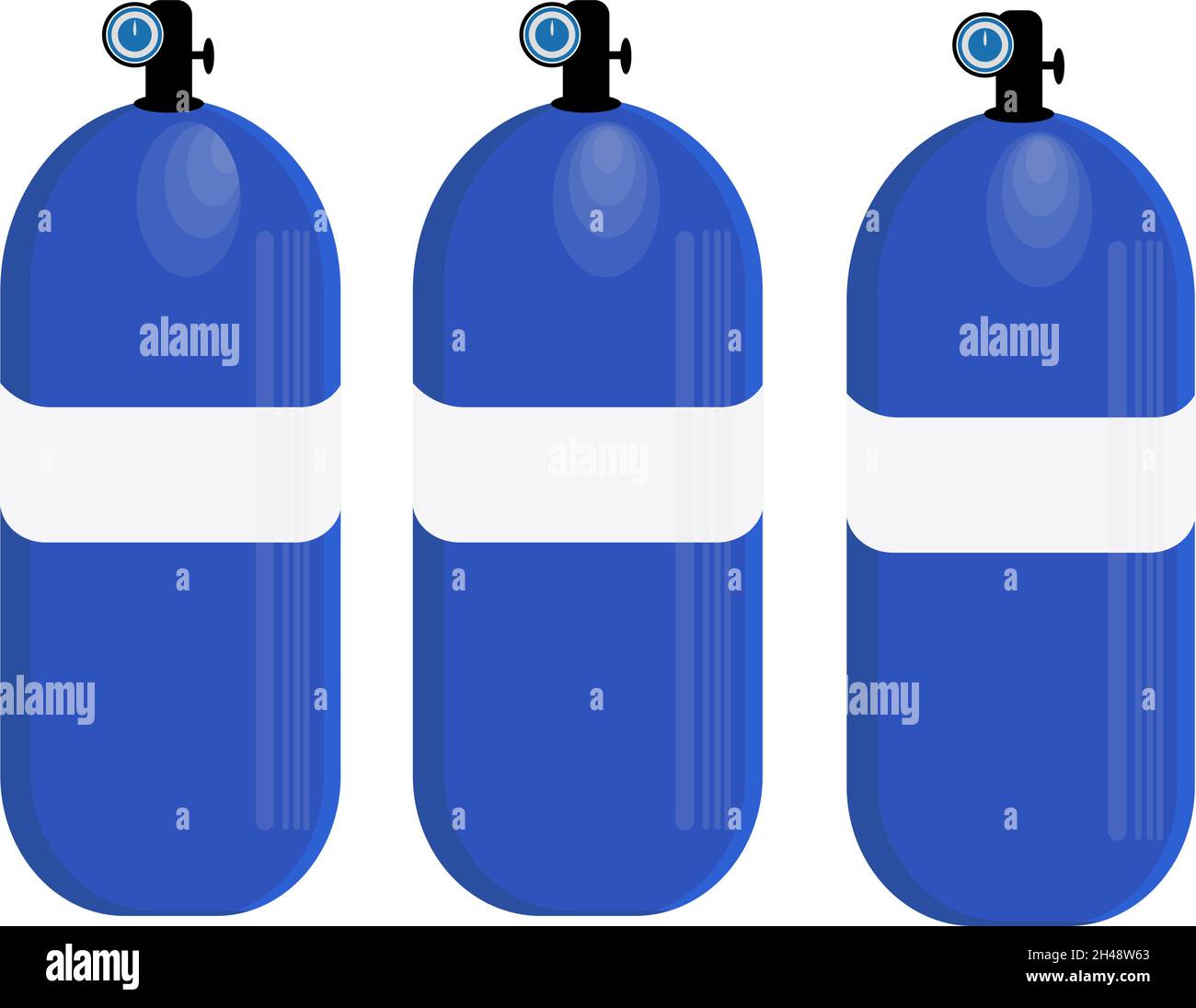 Ciclatore di ossigeno, illustrazione, vettore su sfondo bianco. Illustrazione Vettoriale