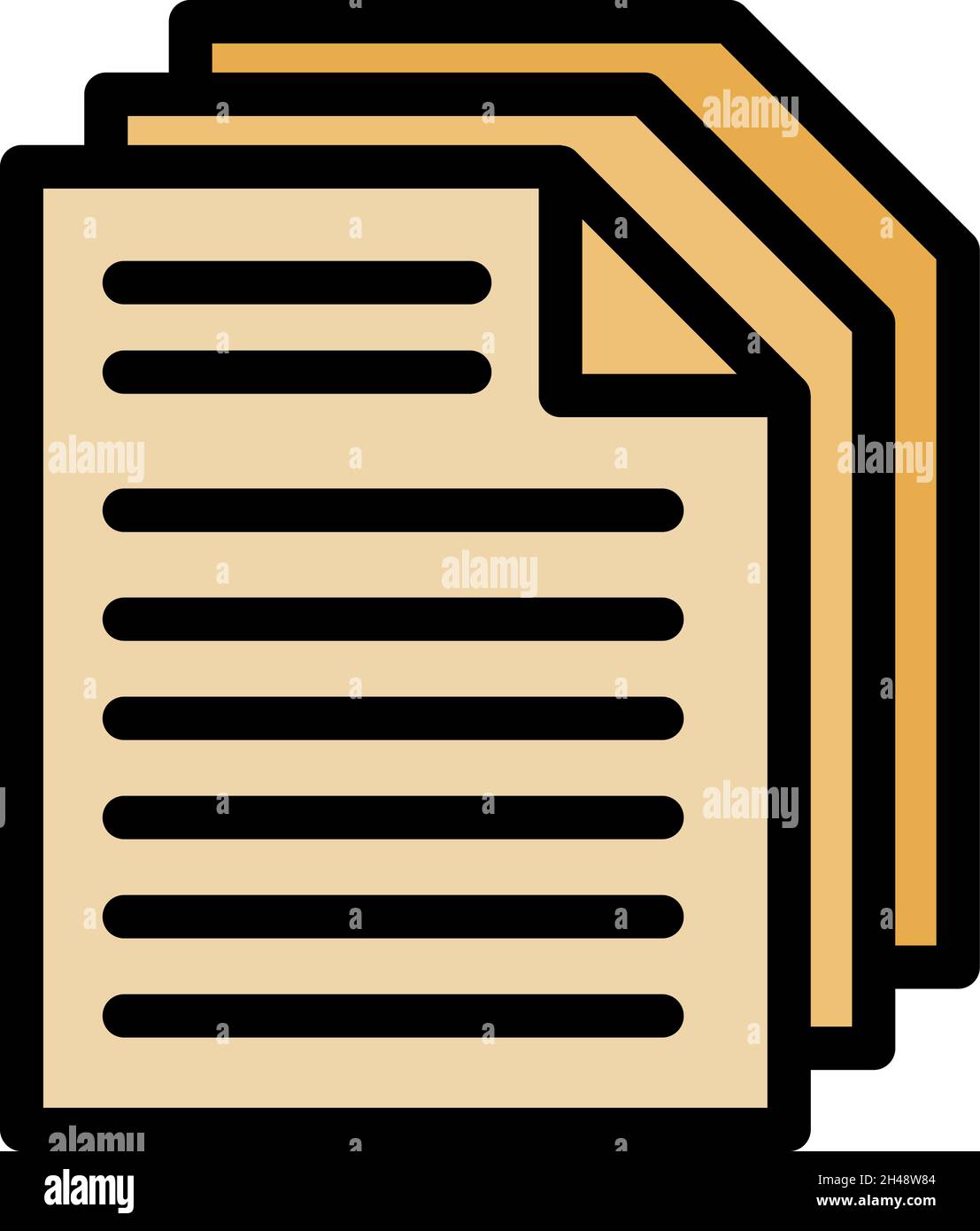 Icona della carta di ritiro. Contorno carta ritiro vettore icona colore piatto isolato Illustrazione Vettoriale