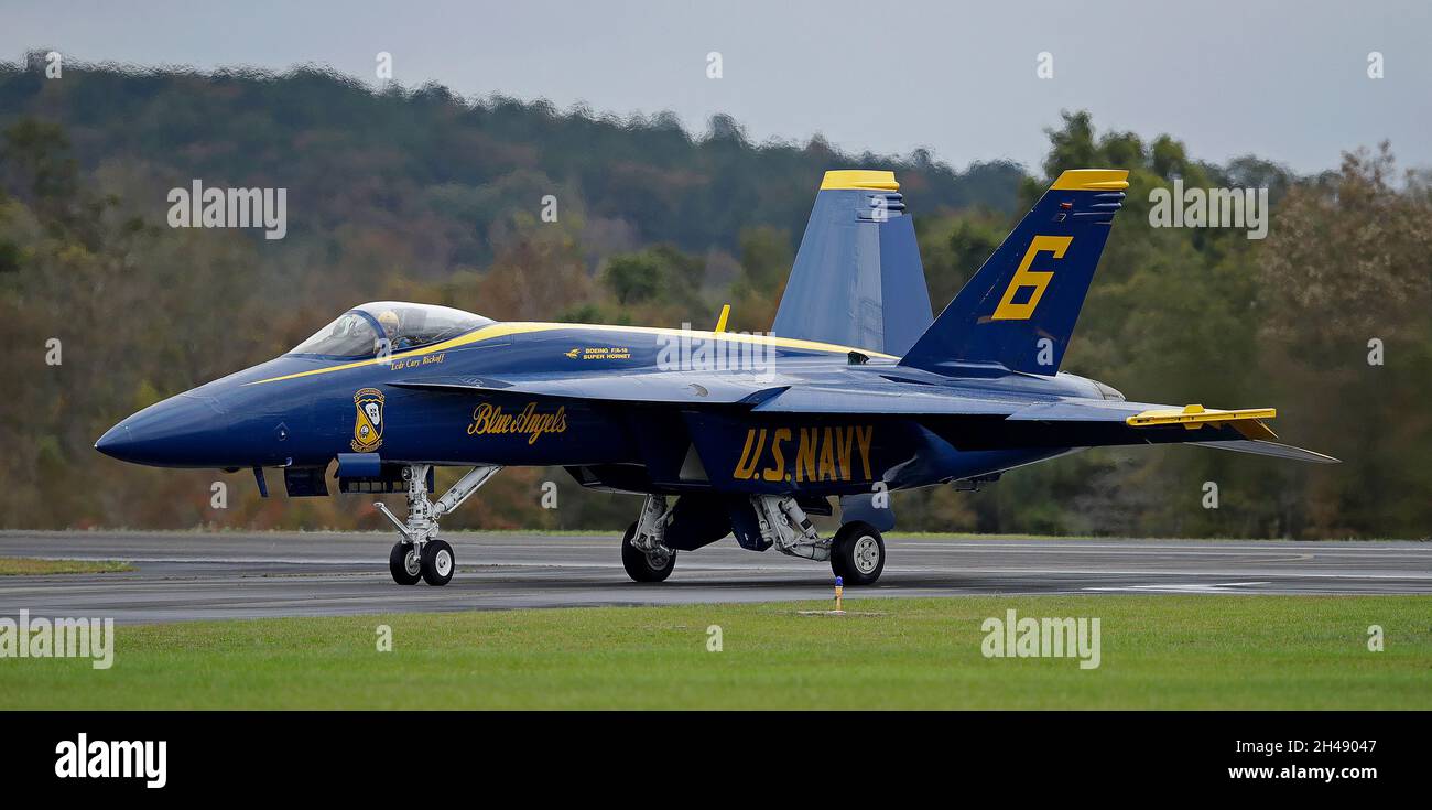 Taxi Blue Angel #6 all'aeroporto Richard B. Russell di Roma, Georgia Foto Stock