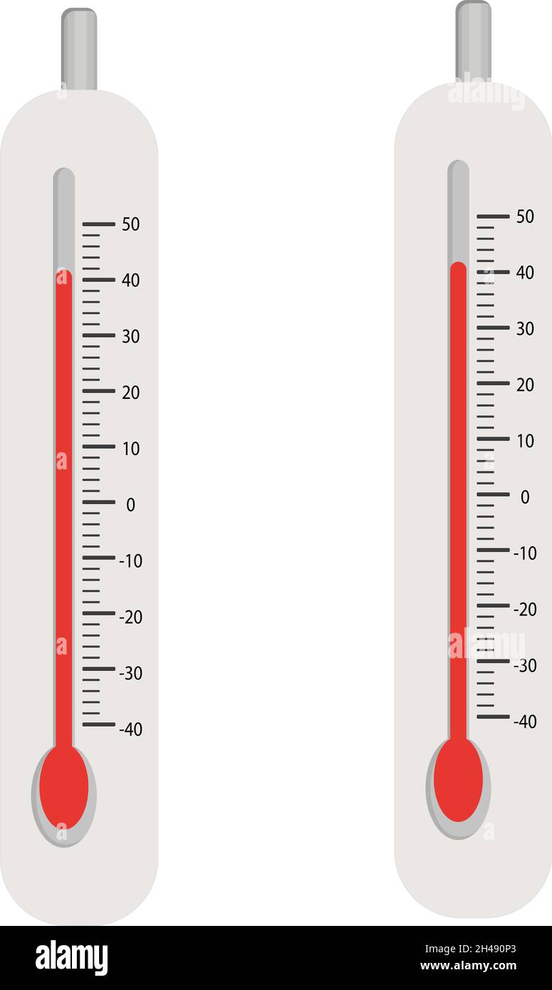 Termometro esterno, illustrazione, vettore su sfondo bianco. Illustrazione Vettoriale