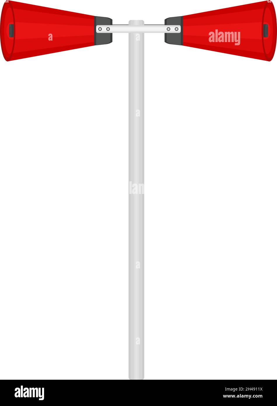 Caricare il megafono su un sondaggio, un'illustrazione, un vettore su uno sfondo bianco. Illustrazione Vettoriale