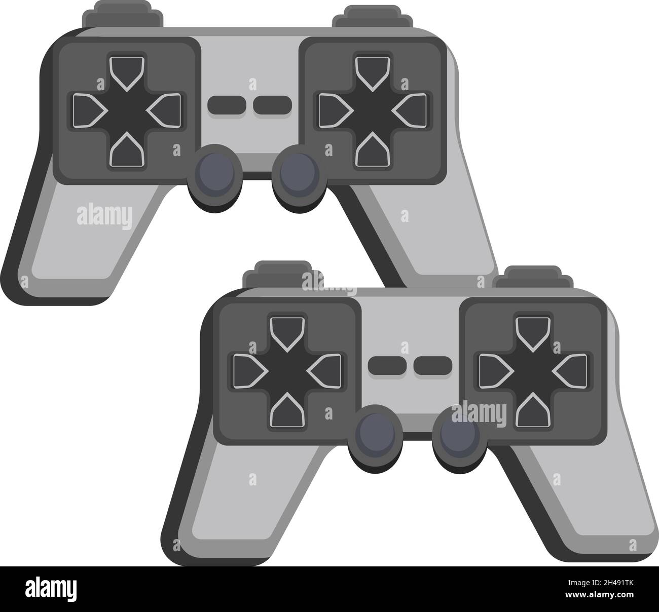 Joypad da gioco, illustrazione, vettore su sfondo bianco. Illustrazione Vettoriale