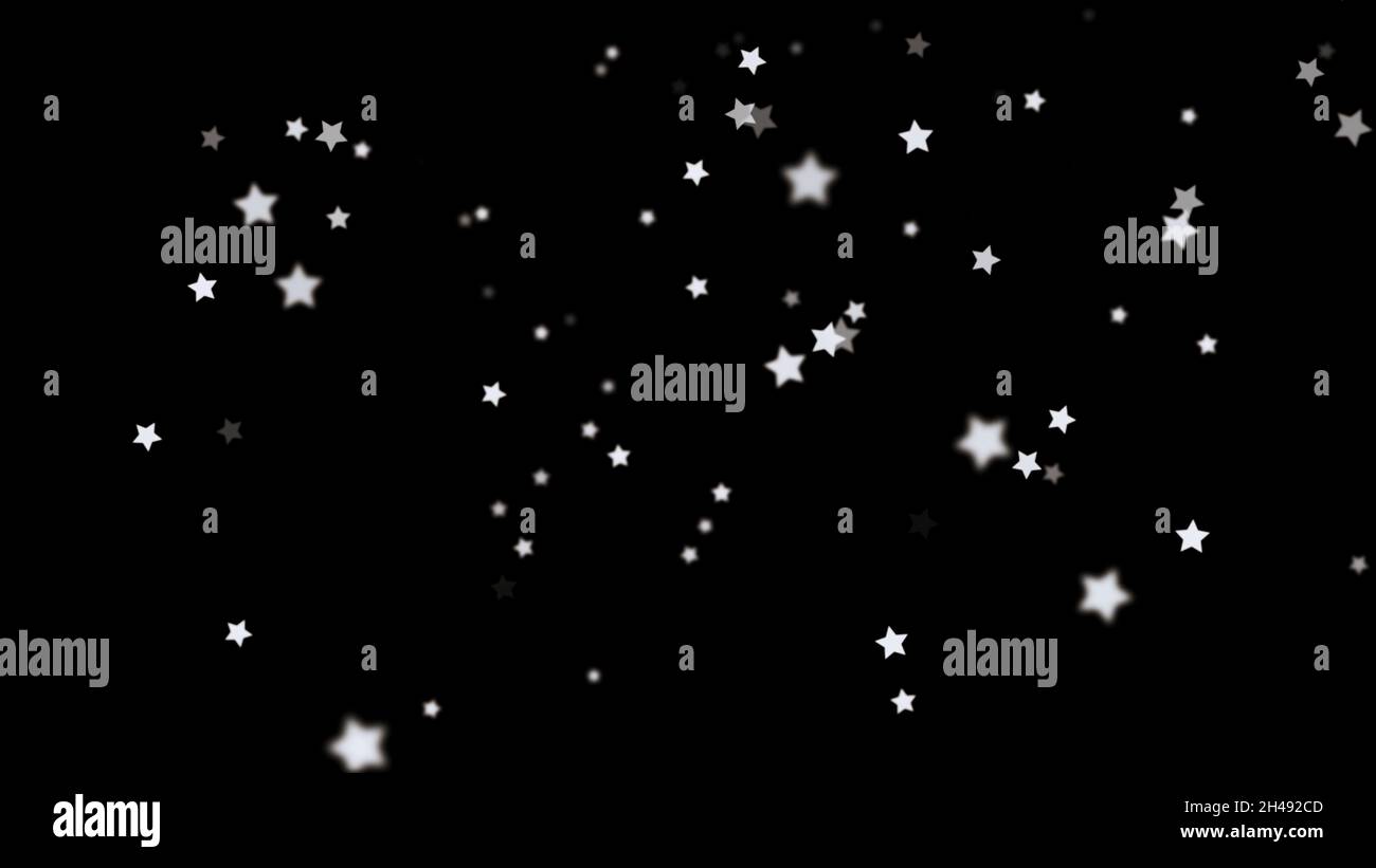 Falling Stars cartoon su sfondo nero molto facile da usare sopra i tuoi  video utilizzando canale alfa, stelle effetto pioggia, natale e  celebrazione c Foto stock - Alamy