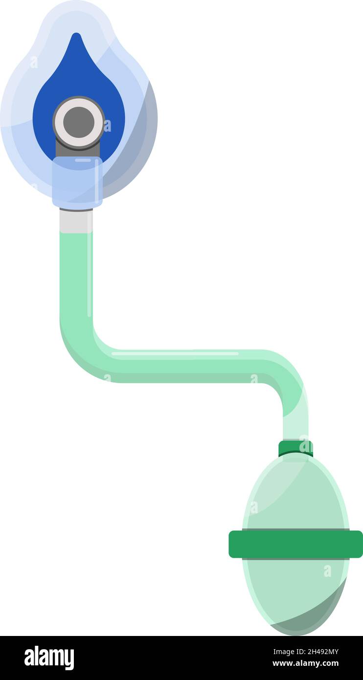 Maschera ossigeno, illustrazione, vettore su sfondo bianco. Illustrazione Vettoriale