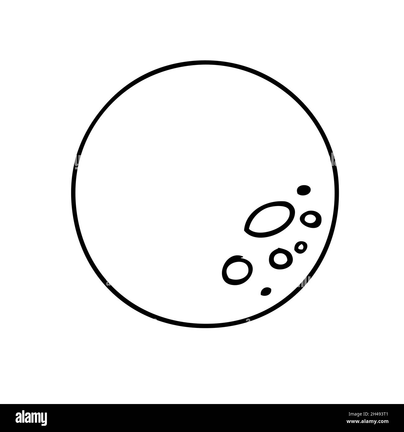 Simbolo esoterico della luna. Segni celesti. Illustrazione vettoriale. Illustrazione Vettoriale