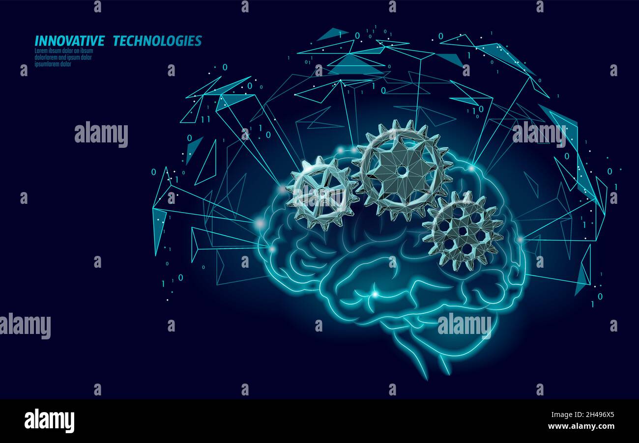 3D mente umana salute mentale. Mood supporto terapia farmacologica cura medica. Psicologo allenatore sessione medicina scienza banner illustrazione vettoriale Illustrazione Vettoriale