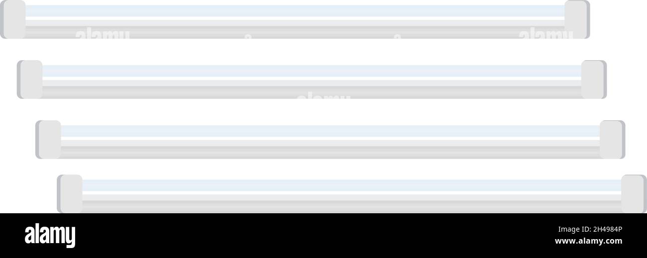 Luce del tubo, illustrazione, vettore su sfondo bianco. Illustrazione Vettoriale