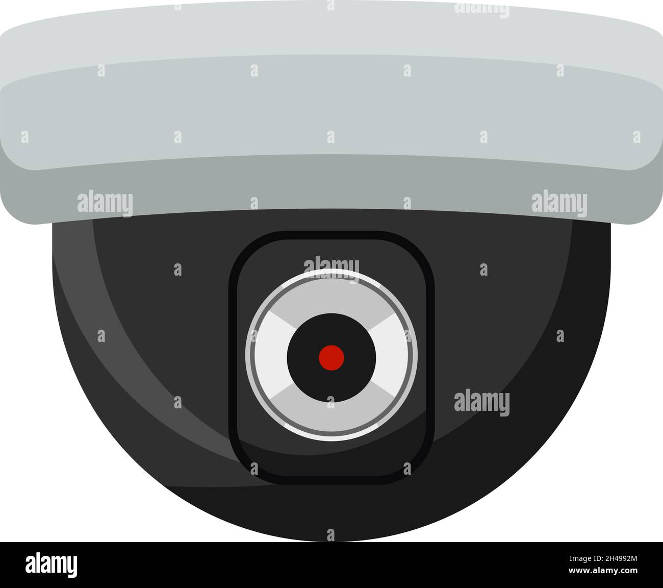 Telecamera di sicurezza, illustrazione, vettore su sfondo bianco. Illustrazione Vettoriale
