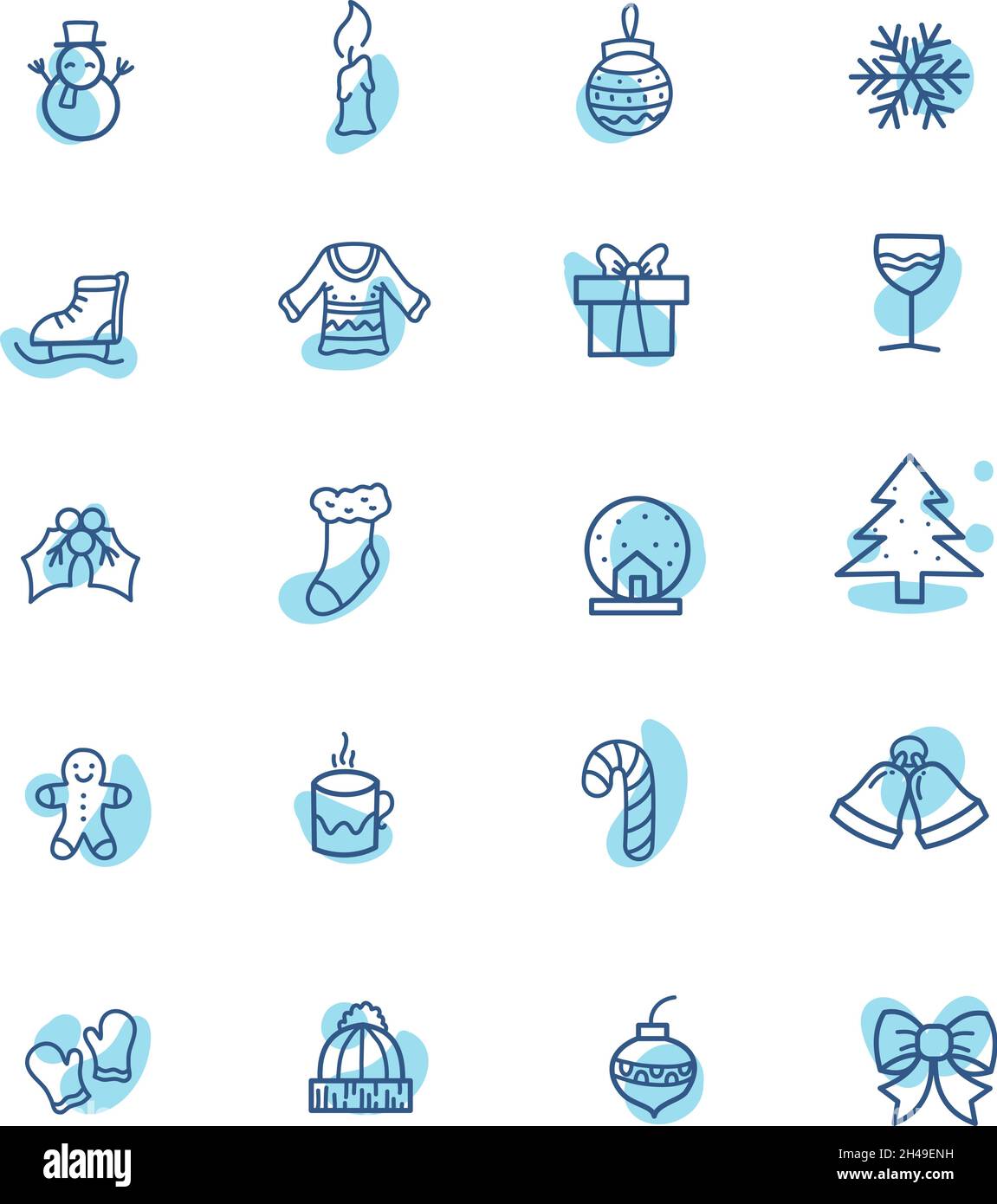 Stagione natalizia, illustrazione, vettore, su sfondo bianco. Illustrazione Vettoriale