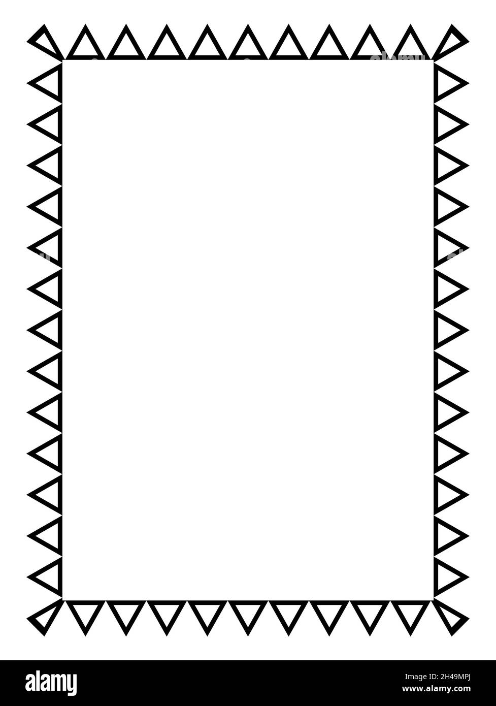 cornice rettangolare nera. Formato A4. Illustrazione vettoriale. EPS10 Illustrazione Vettoriale