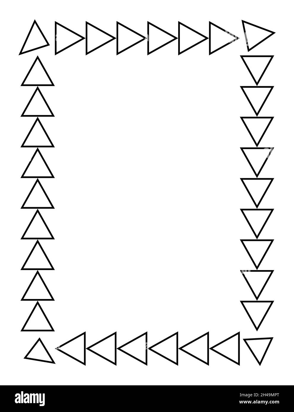 cornice rettangolare nera. Formato A4. Illustrazione vettoriale