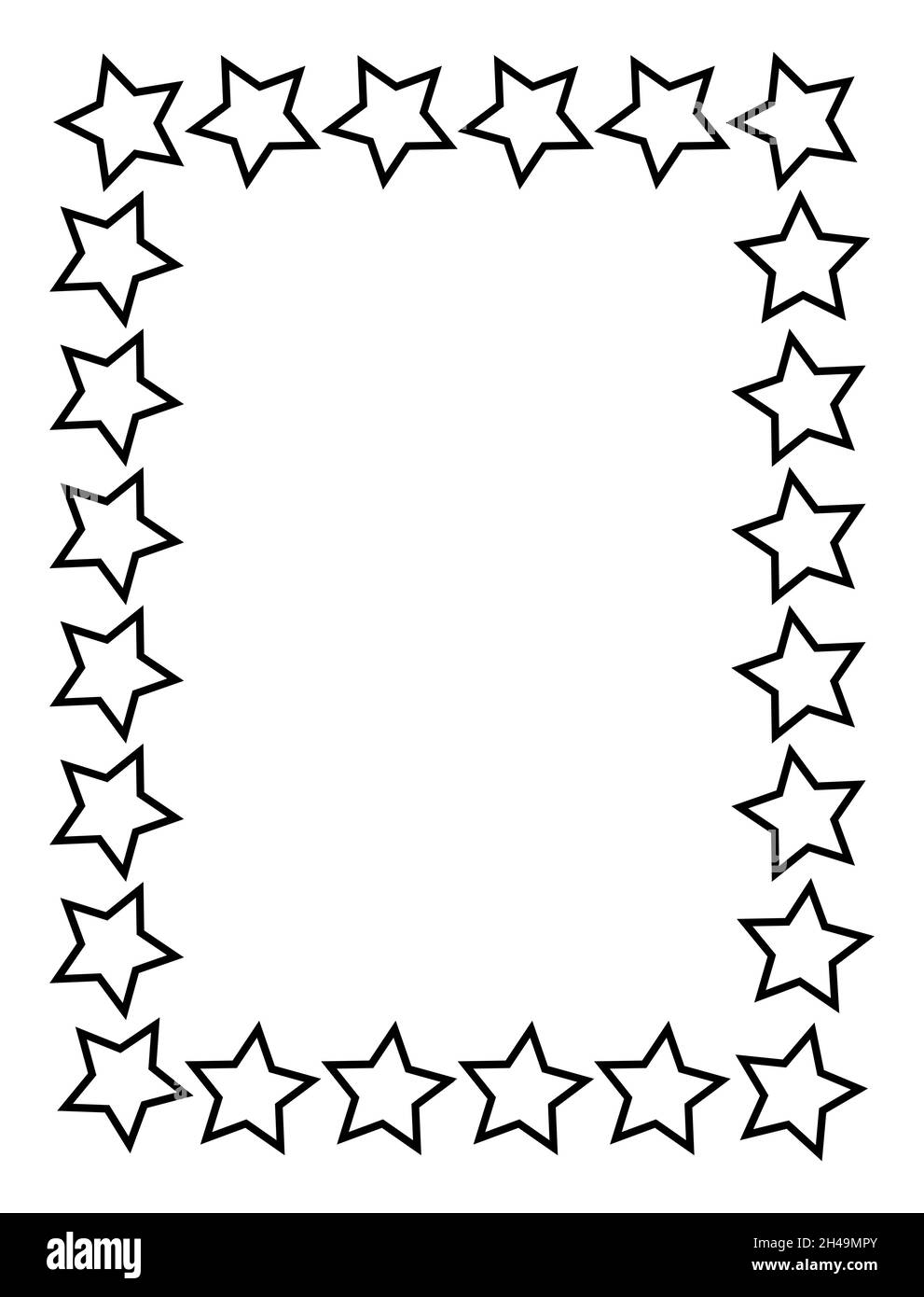 cornice rettangolare nera. Formato A4. Illustrazione vettoriale