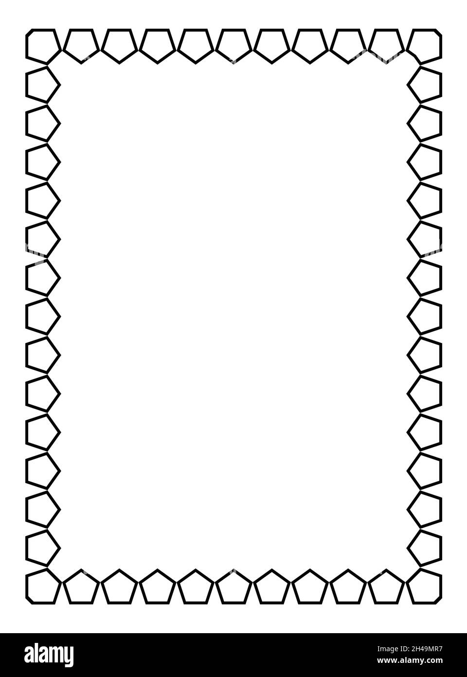 cornice rettangolare nera. Formato A4. Illustrazione vettoriale. EPS10 Illustrazione Vettoriale