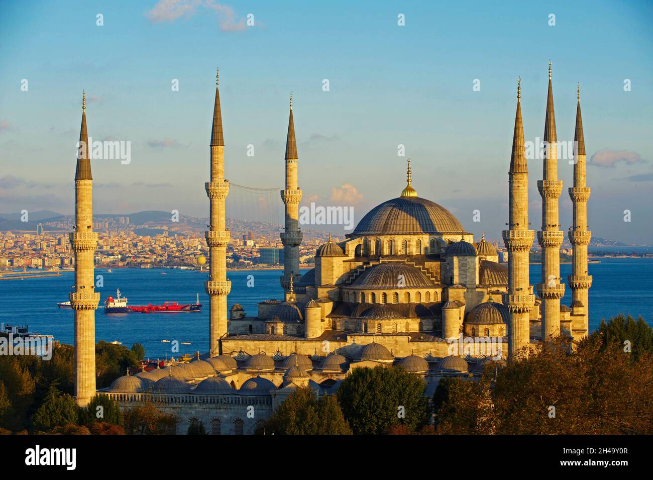 Turchia, Istanbul, la 'Moschea Blu' Sultan Ahmet Camii, quartiere Sultanahemt Foto Stock