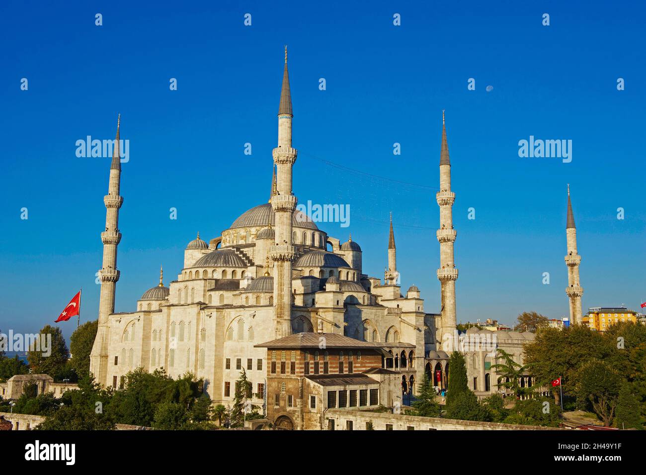 Turchia, Istanbul, la 'Moschea Blu' Sultan Ahmet Camii, quartiere Sultanahemt Foto Stock
