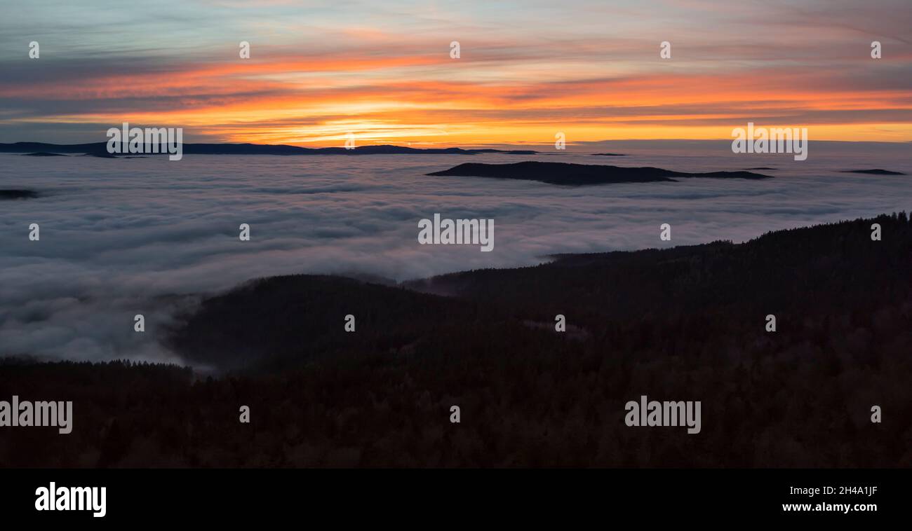 Aussicht vom Hochstein, vista da Hochstein Foto Stock