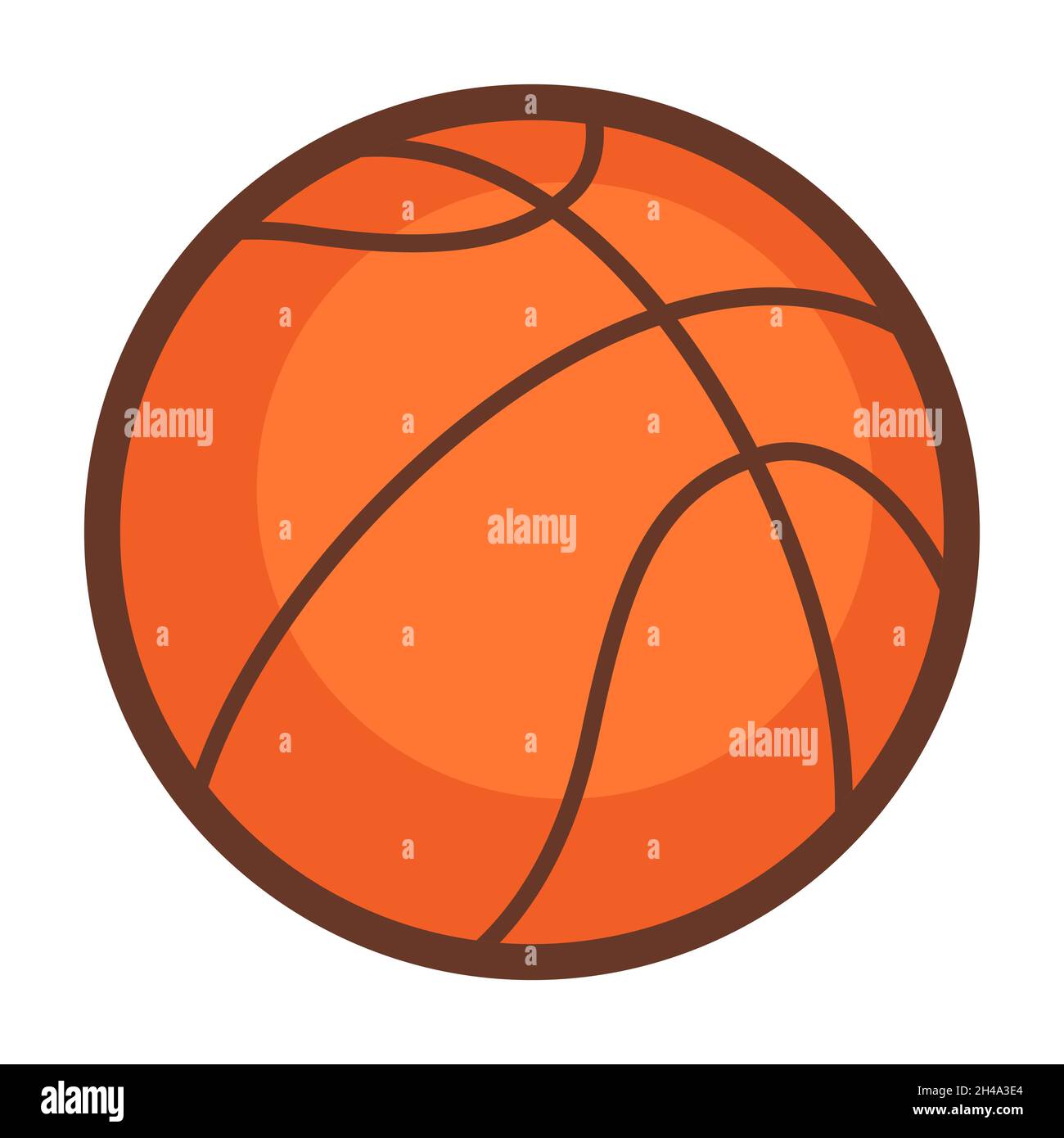 Icona della palla di basket. Illustrazione dell'attrezzatura sportiva. Per la formazione e la progettazione della concorrenza. Illustrazione Vettoriale
