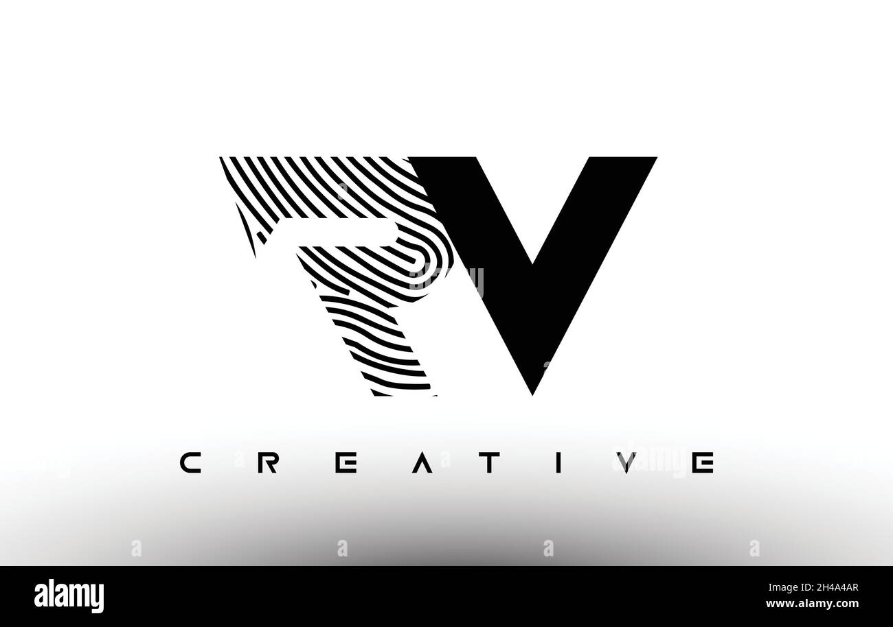 Logo Zebra Letter con impronta digitale RV. Logo RV con impronta ...
