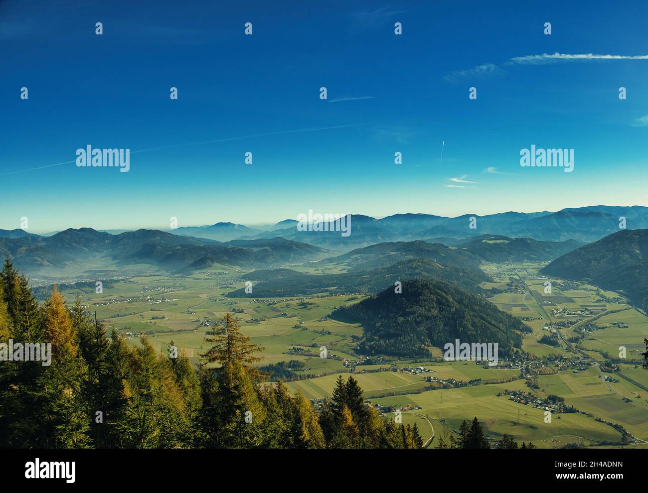 Vista sul Reitererkogel e Tannkogel Foto Stock